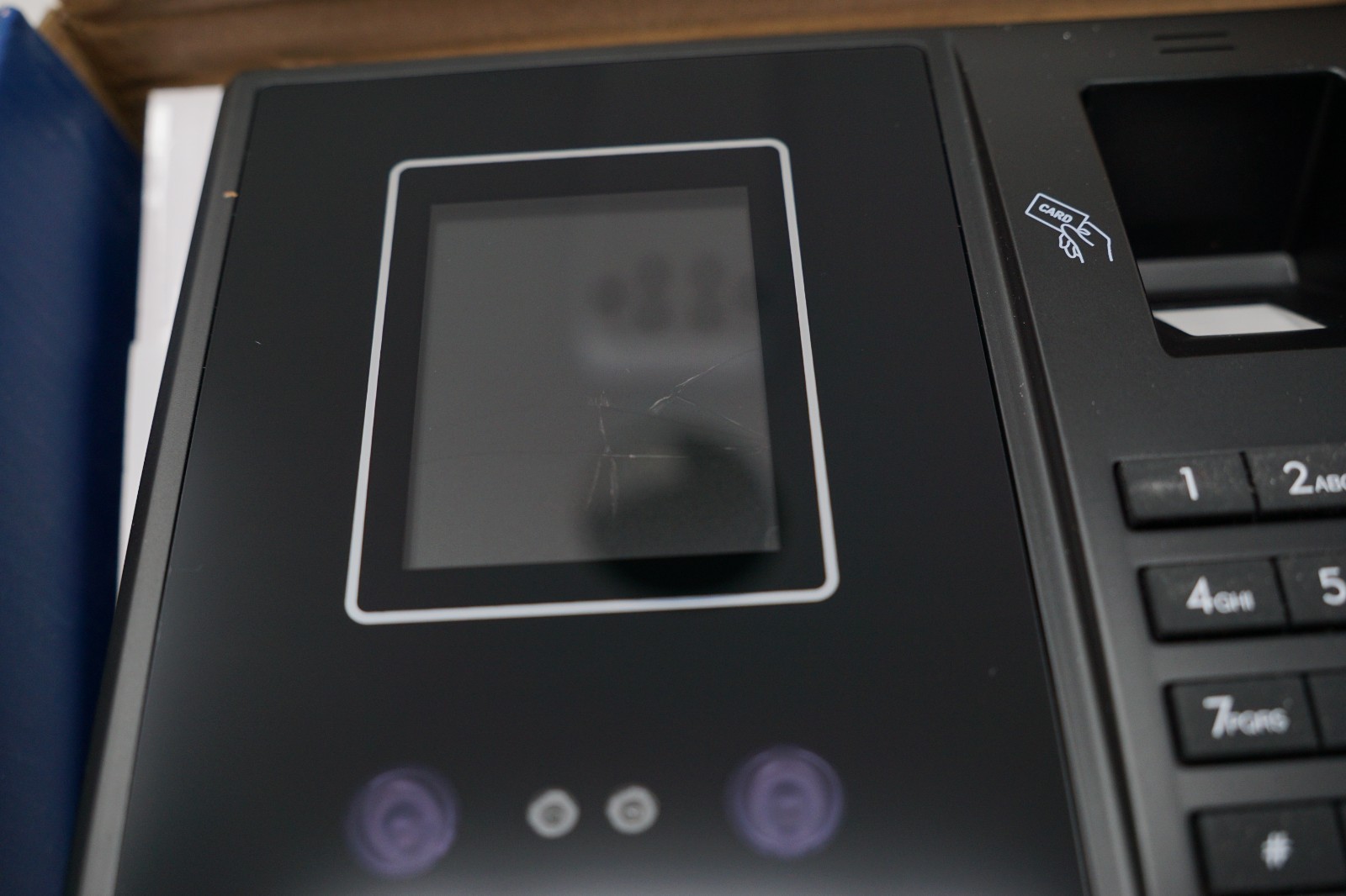 Time Clock, Face, Card & Fingerprint Attendance Machine Damaged Screen Untested