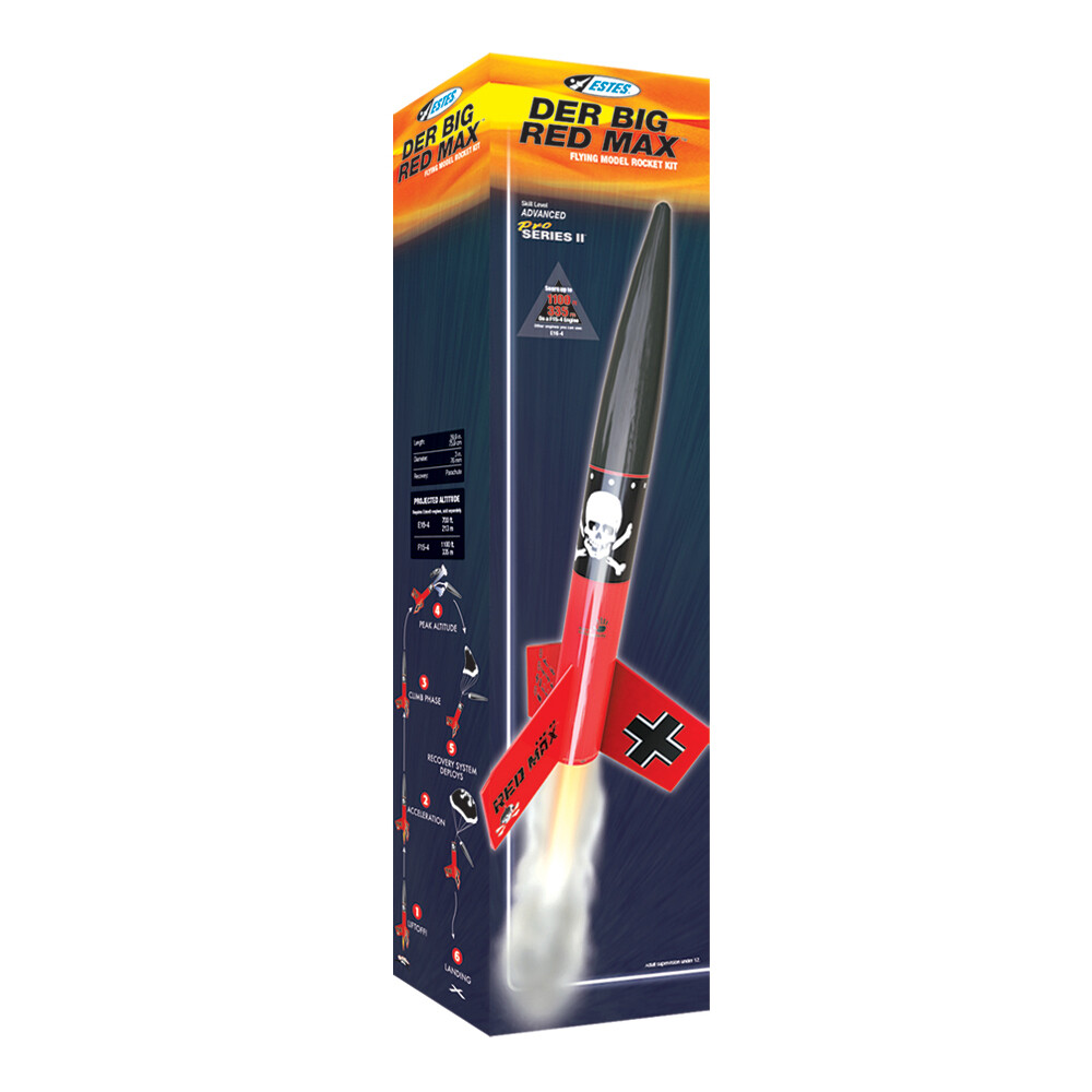 Estes Flying Model Rocket Kit Pro Der Big Red Max EST 9721