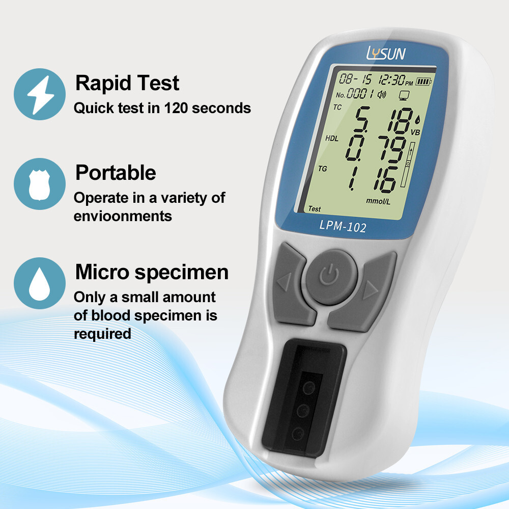 5 in 1 Optics Blood Lipid Analyzer Total Cholesterol (TC) with 10pcs Strips