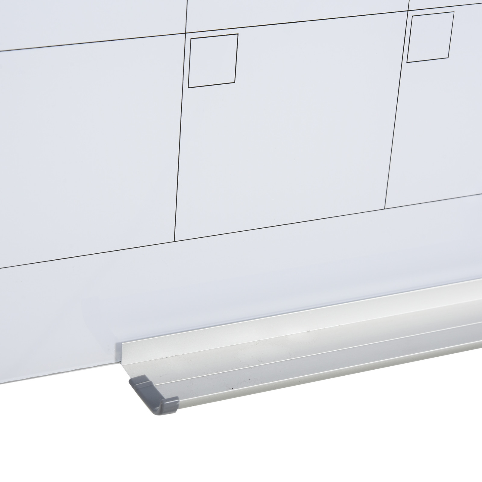 Wall Mounted Glass Organizational Daily Activity Board w/Markers and Dry Eraser