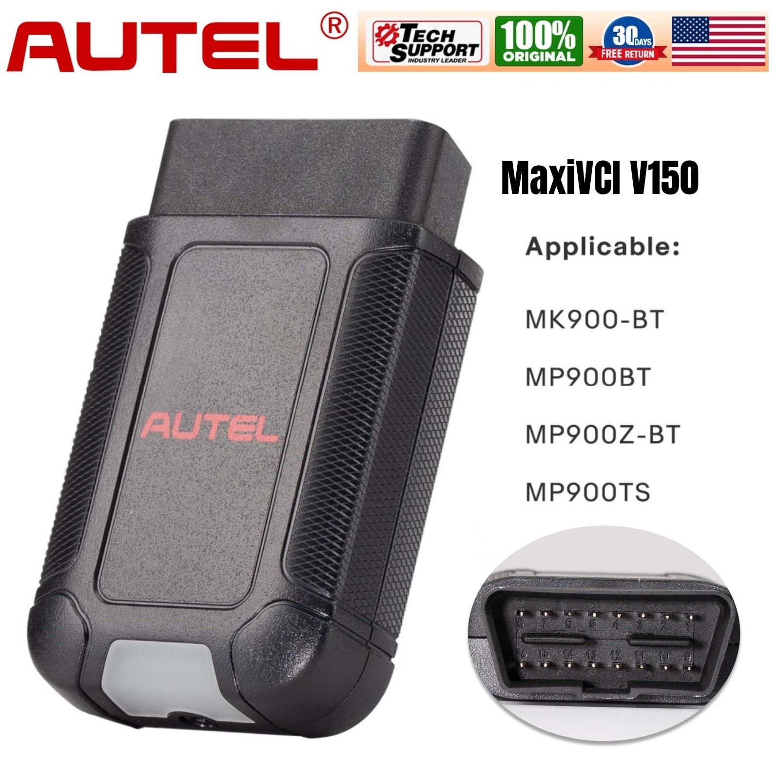 Autel MaxiVCI V150 Wireless Interface Diagnostic for MK900BT MP900BT MP900Z-BT