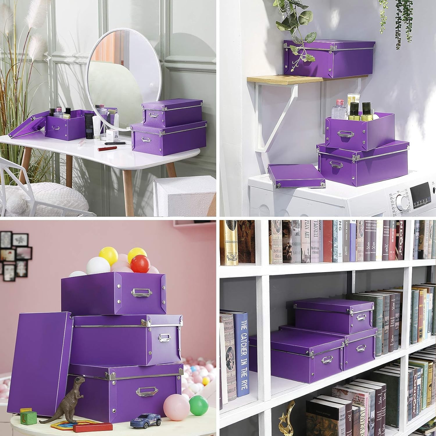 Organizer, Decorative Organizer with Lid, 3-in-1 Set