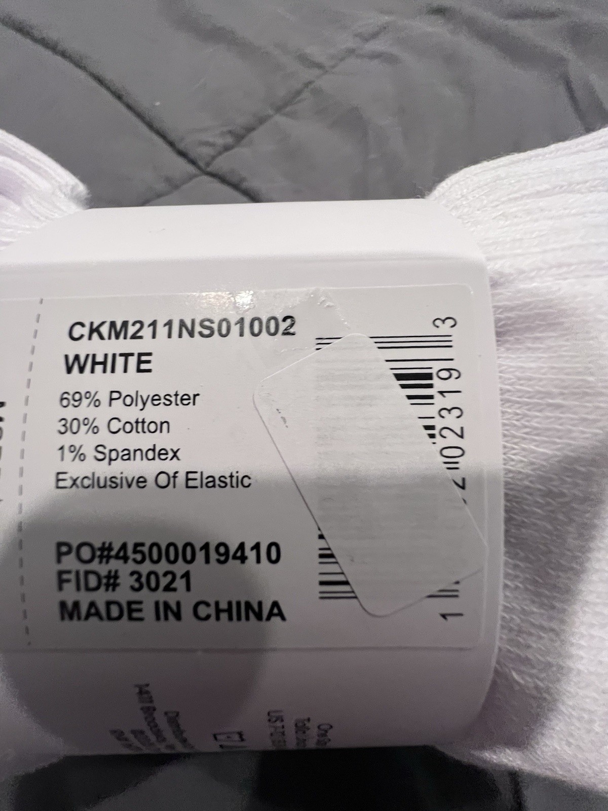 Calvin Klein 6 Pair Cushion No Show Socks White Men’s One Size CKM211NS01002 NWT