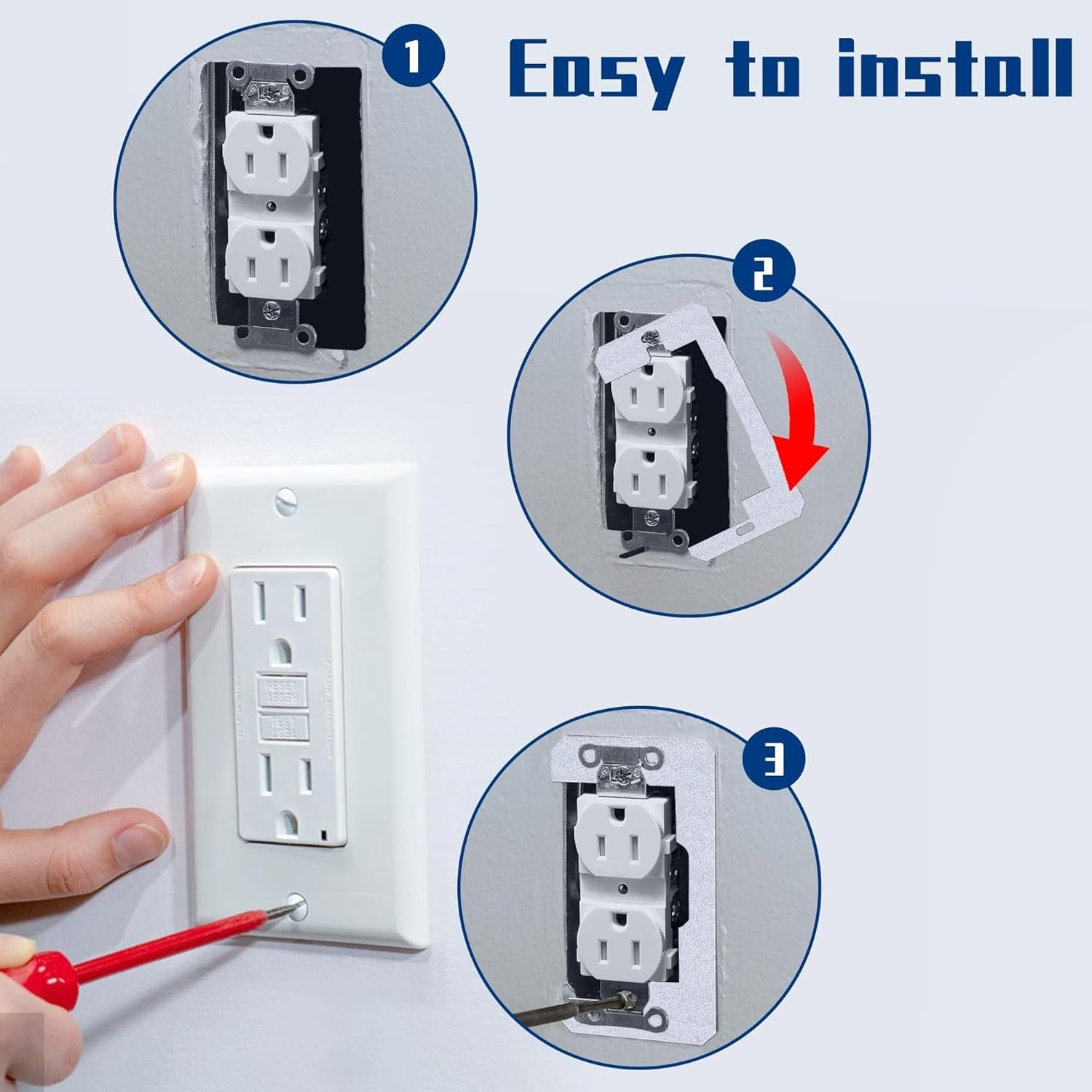 Galvanized Metal Wall Plate Spacer for Secure Electrical Outlet Installation
