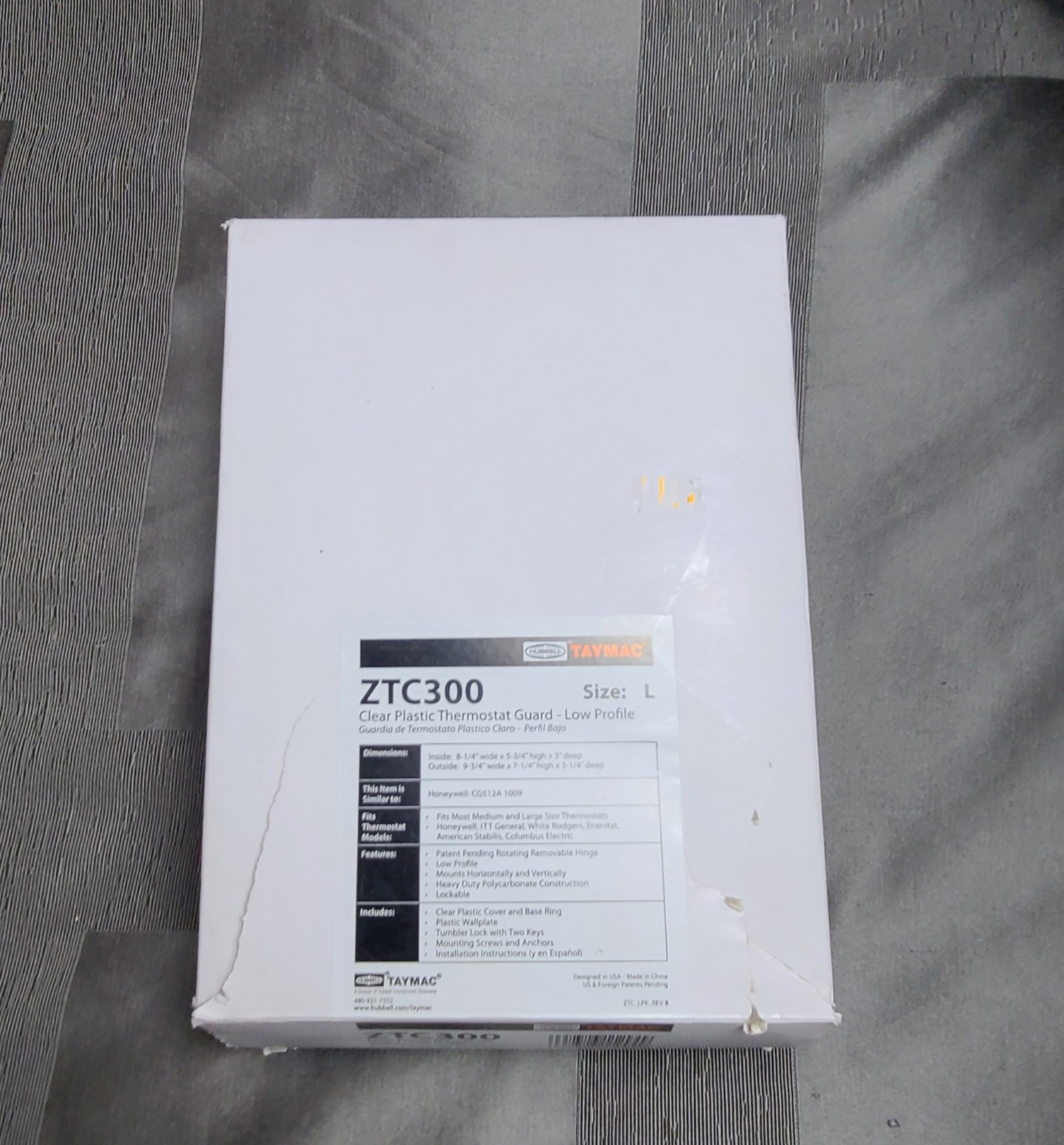 Taymac ZTC300 Clear Plastic Thermostat Guard-Low Profile Size L