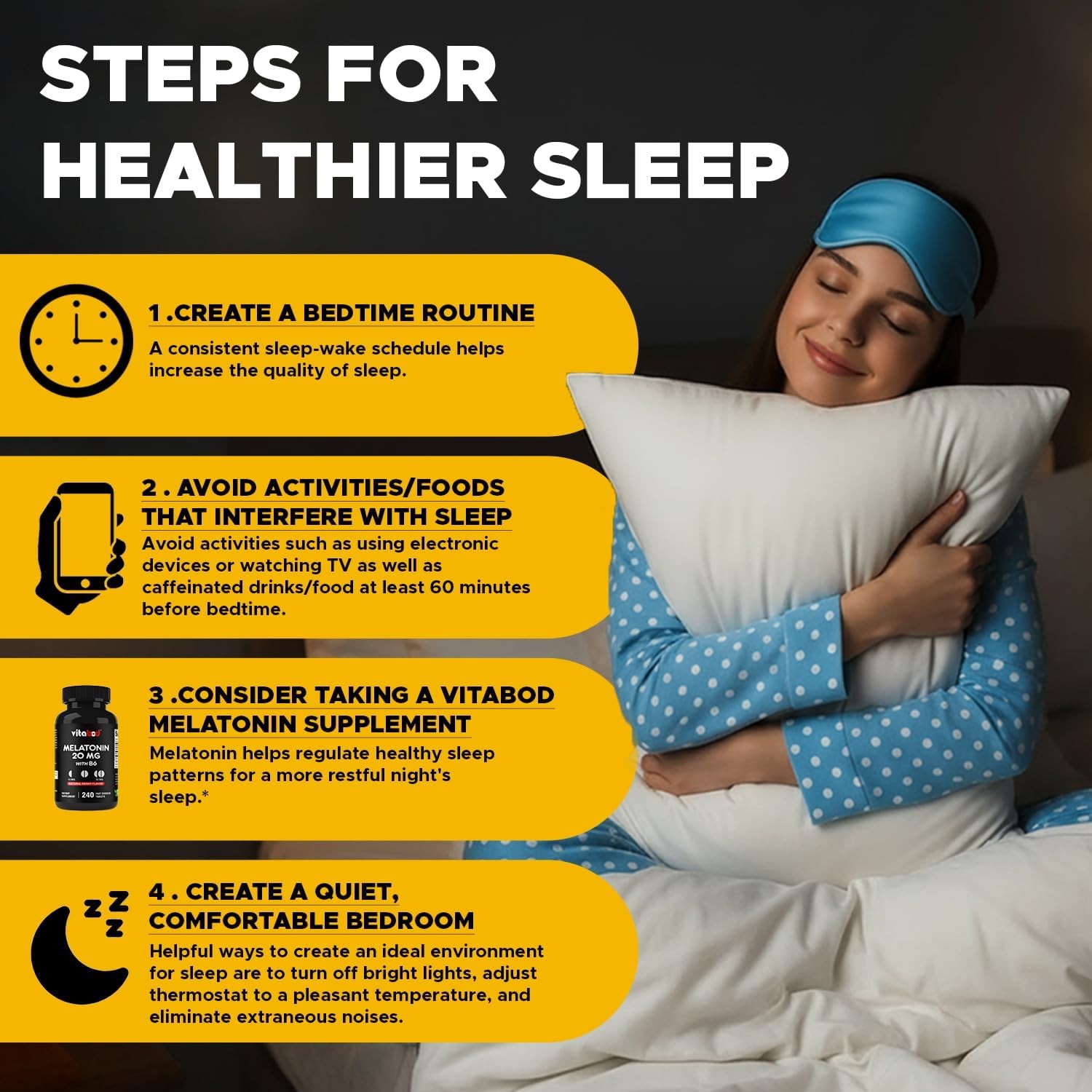 Melatonin 20mg High Potency Natural Sleep Aid Berry Flavor 240 Fast Dissolve TAB