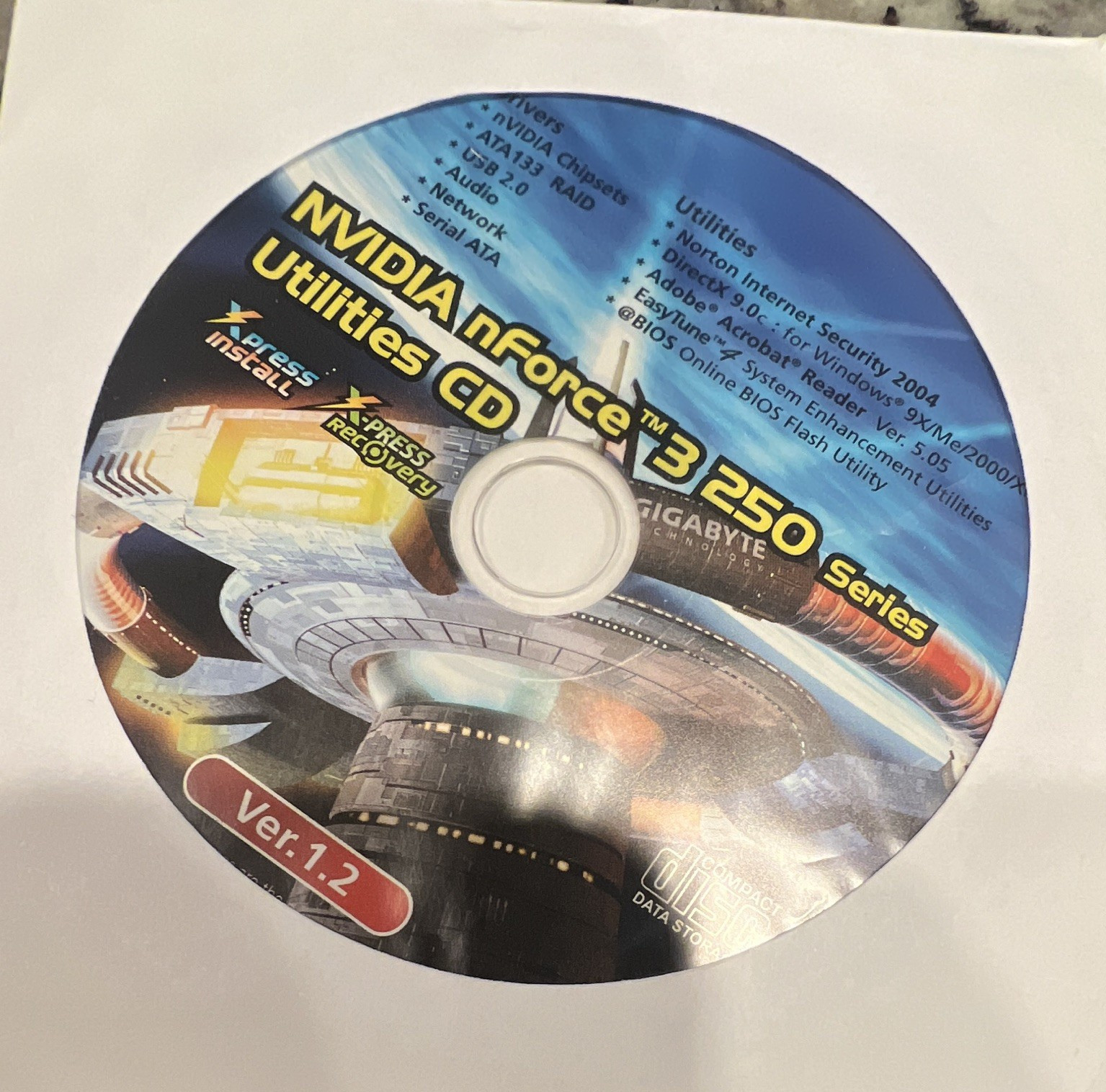 NVIDIA nForce3 250 Utilities CD v1.2 Driver & Utility Software Windows XP