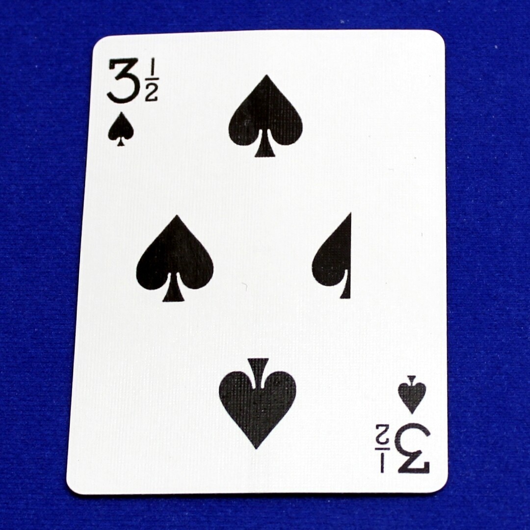 3 1/2 of Spades, Bicycle Printed Gaff Card, Red