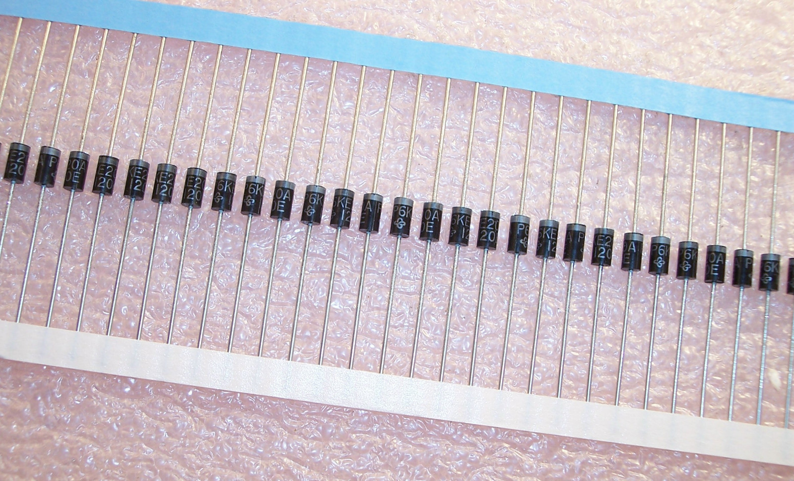 QTY (100) P6KE20A GENERAL SEMI DO-15 20V 600W UNIDIRECTIONAL TVS DIODES