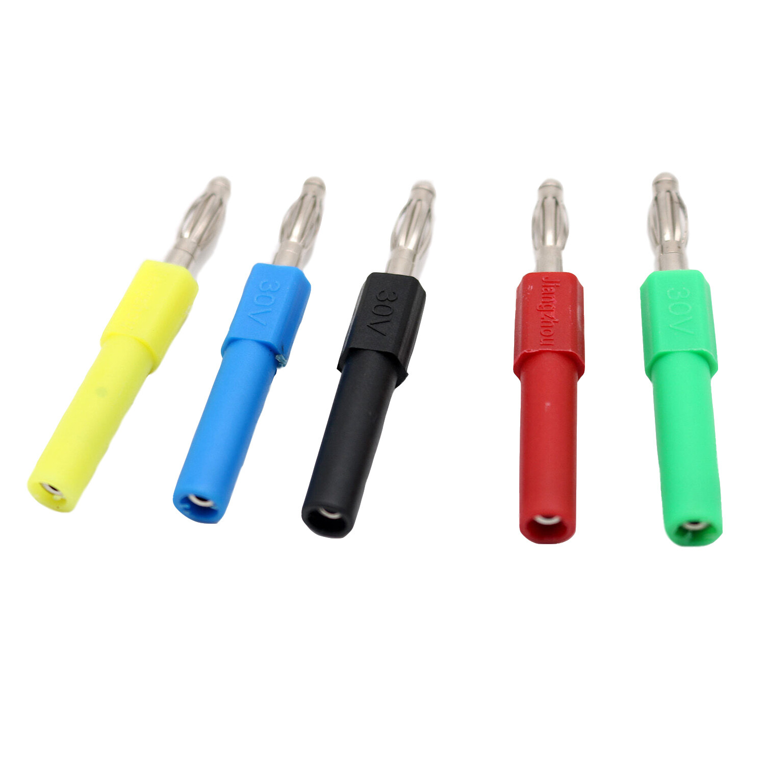 5x 30V 4mm Male to 2mm Female Banana Plug Jack Test Probe Connectors Adapter 5C