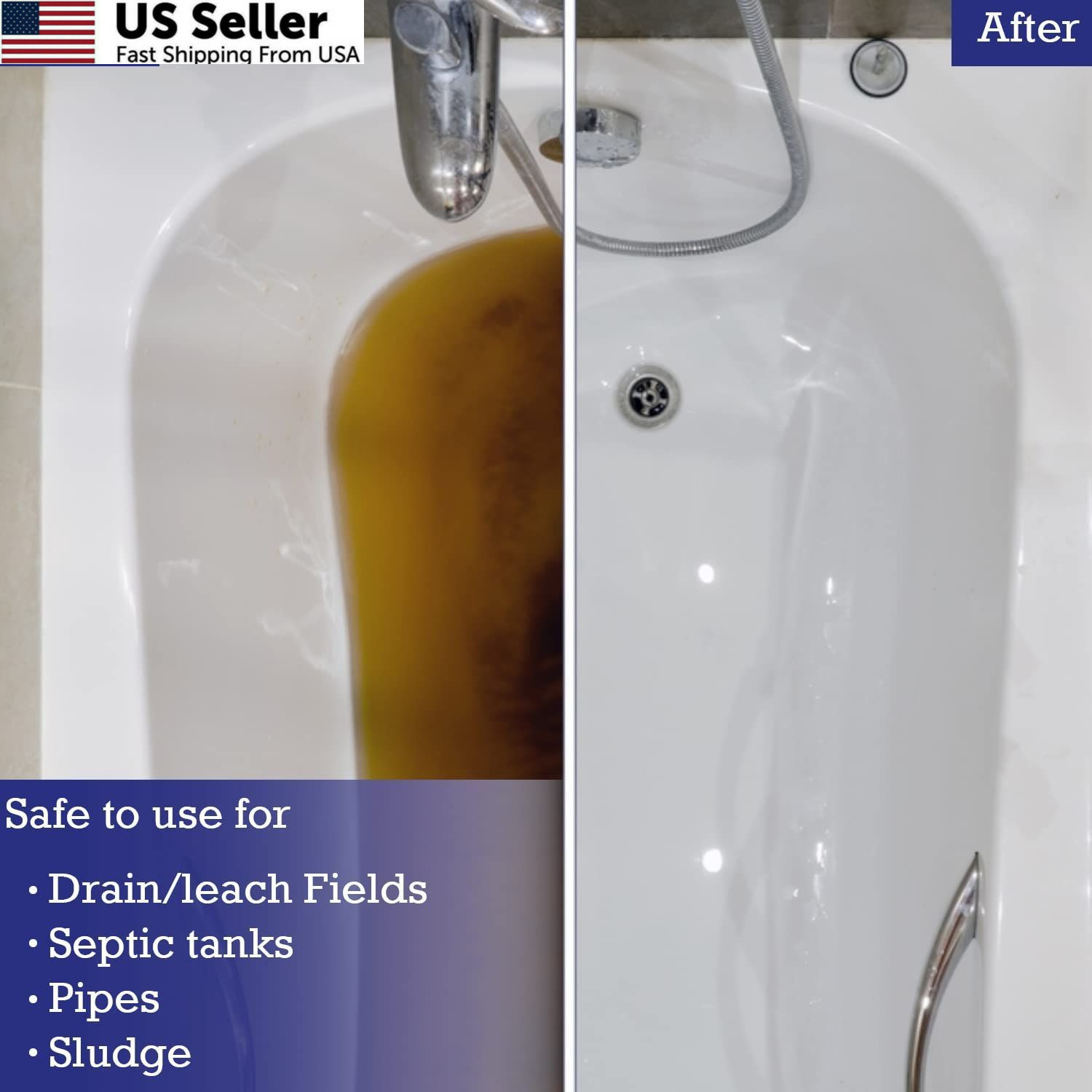 2-Pack Value BUNDLE of Drain Field Bundle, White with Blue Specks