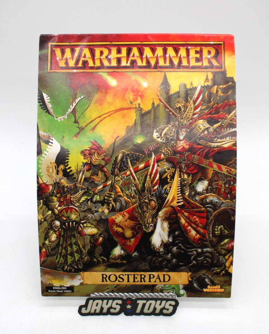 Warhammer Roster Pad (Roster Sheet 102654) 1996 Games Workshop