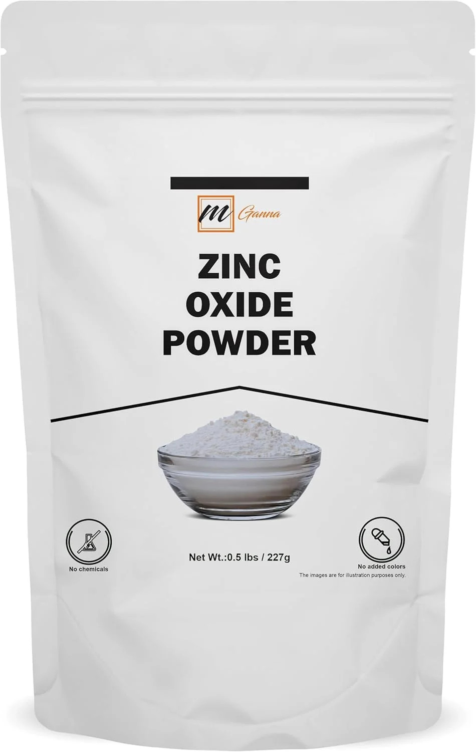 100% Natural Zinc Oxide Powder | Non-Nano Uncoated Particles 0.5 LBS / 227 GMS