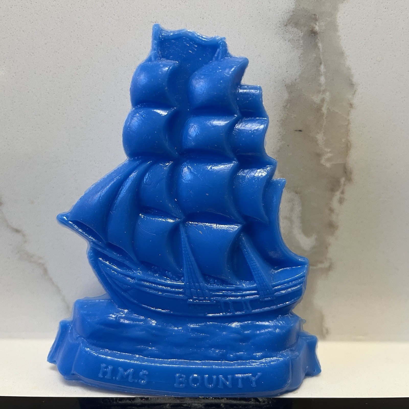 Vintage Mold-a-rama Blue HMS Bounty Chicago Museum Of Science Industry MSI Crack