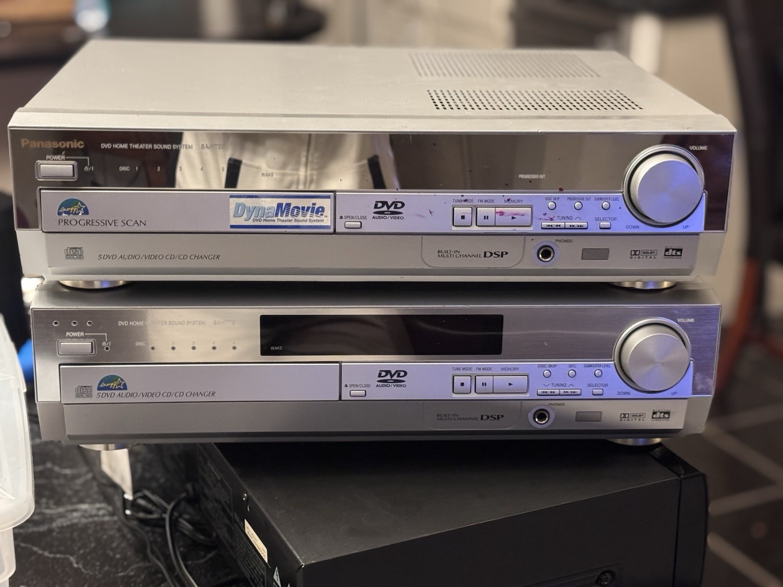 Lot Of 2 Panasonic  SA-HT75 And SA-HT95 Theater  Surround 5 CD/ DVD CHANGER 5.1