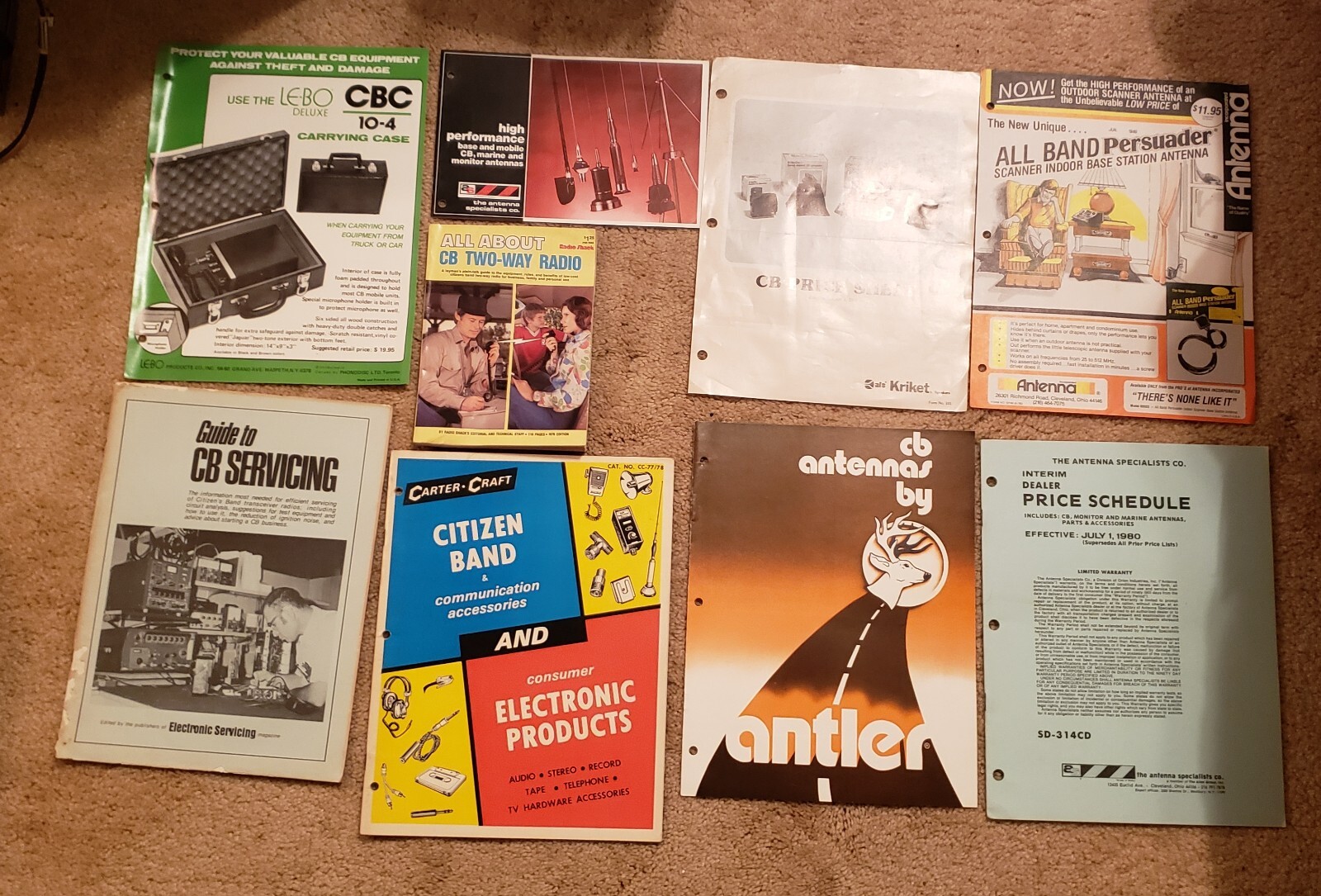 lot of CB Radio books, ads, price lists, etc.