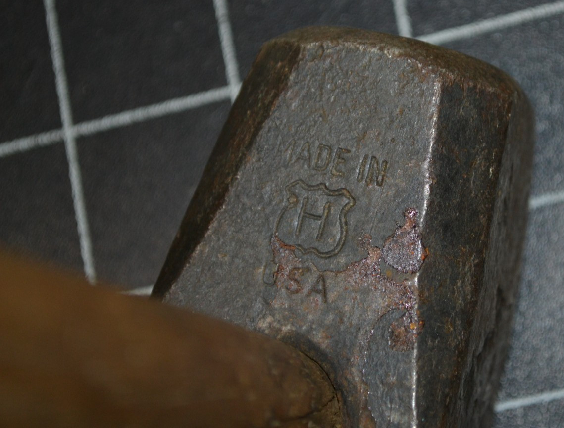 HUBBARD - 3# - HAND DRILLING HAMMER - ALL ORIGINAL