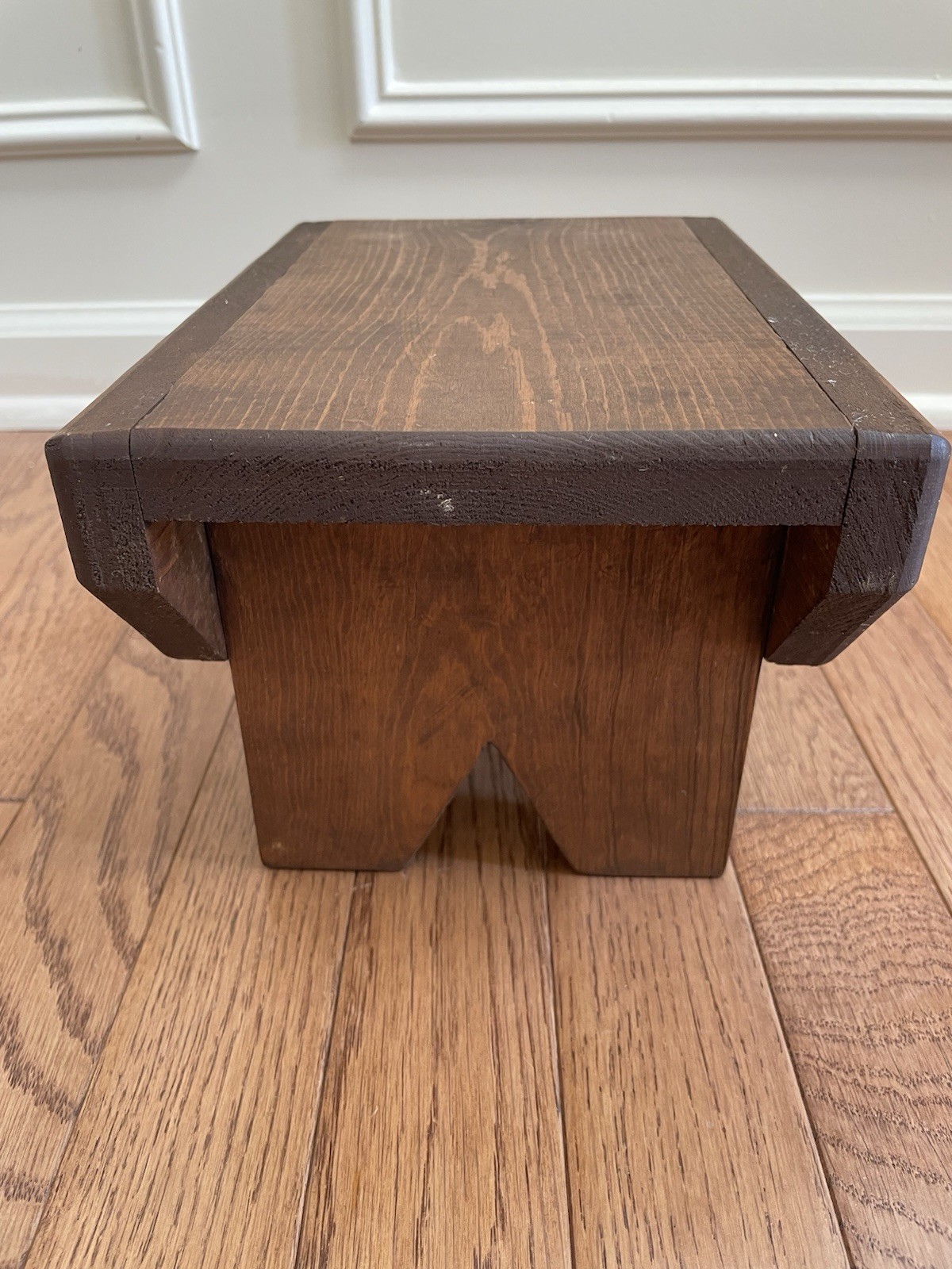 Rustic Step Stool Footstool Heart Cutout Cottagecore