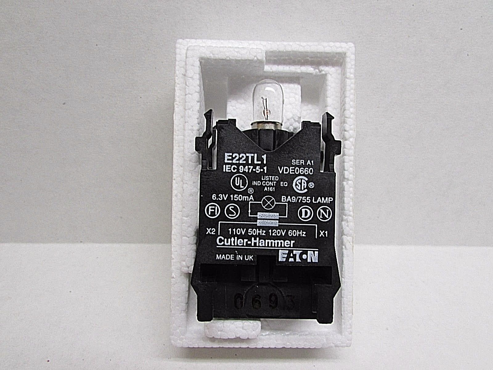 Eaton E22TL1 22MM Lamp Block, Transformer Light Unit, NOS