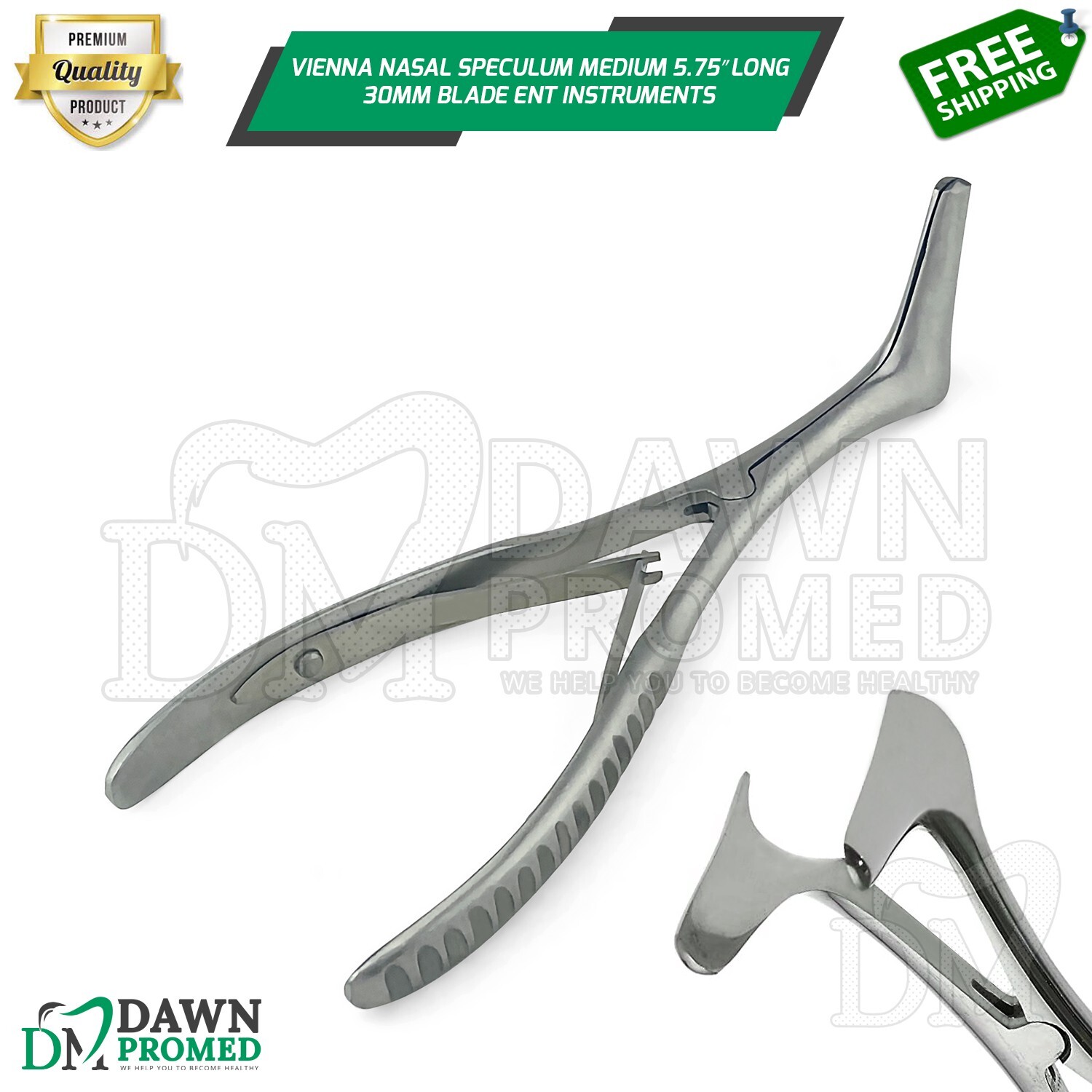 Vienna Nasal Speculum Medium 5.75″ Long 30mm Blade Diagnostic ENT Inst German Gr