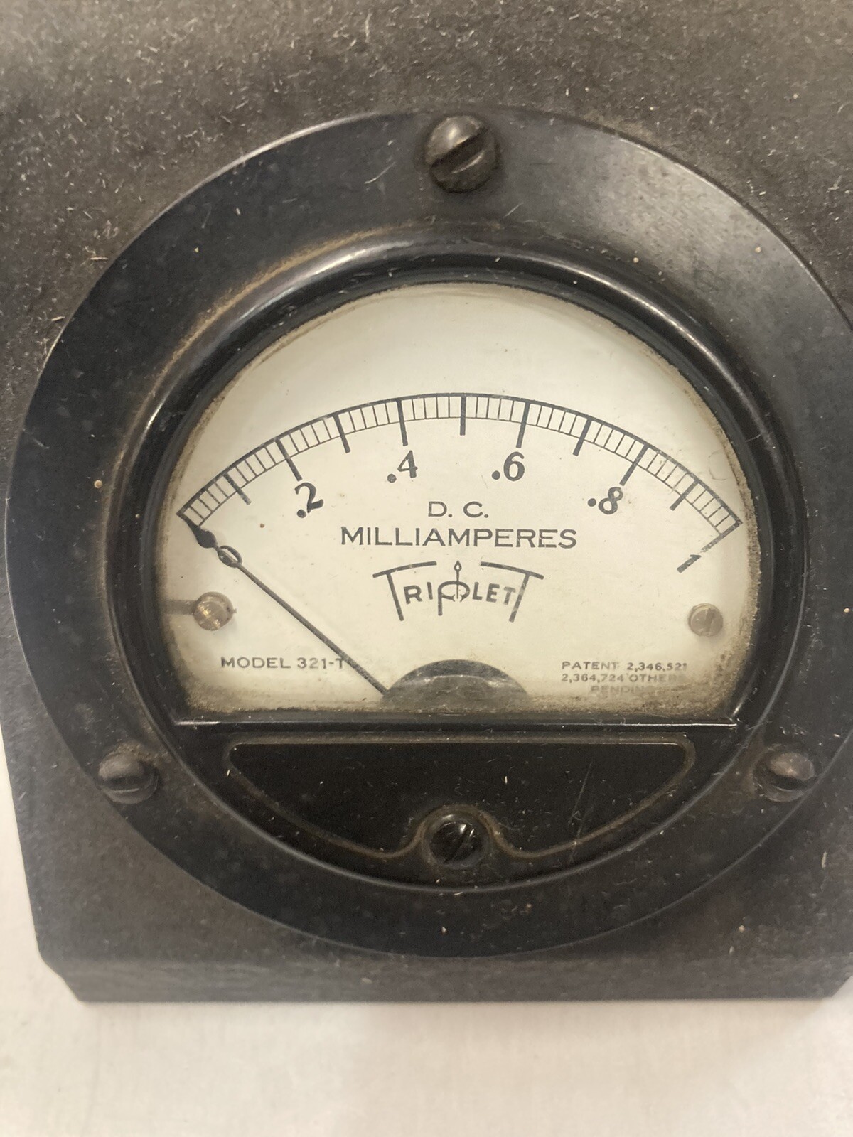 VINTAGE TRIPLETT METER - DESK TOP 0-1 DC MILLIAMPERES MODEL 321-T