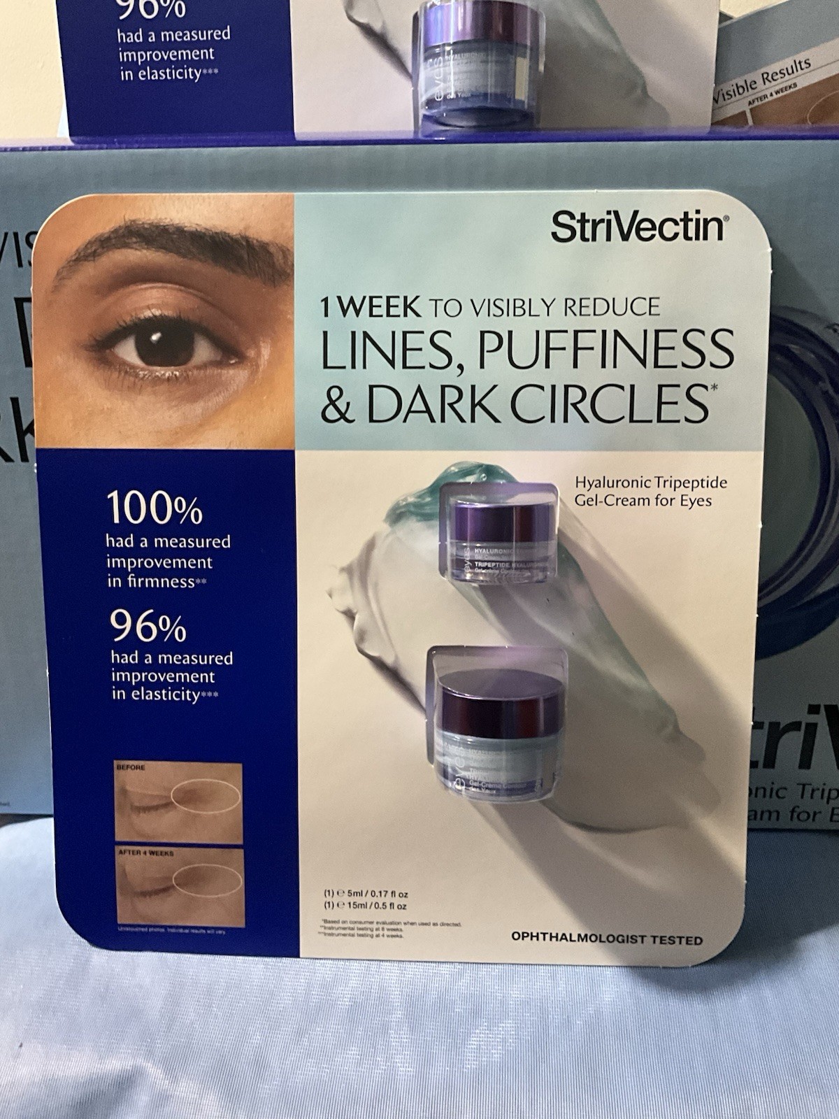 StriVectin Hyaluronic Tripeptide Gel-Cream For Eyes 0.5 fl oz + 0.17 fl oz