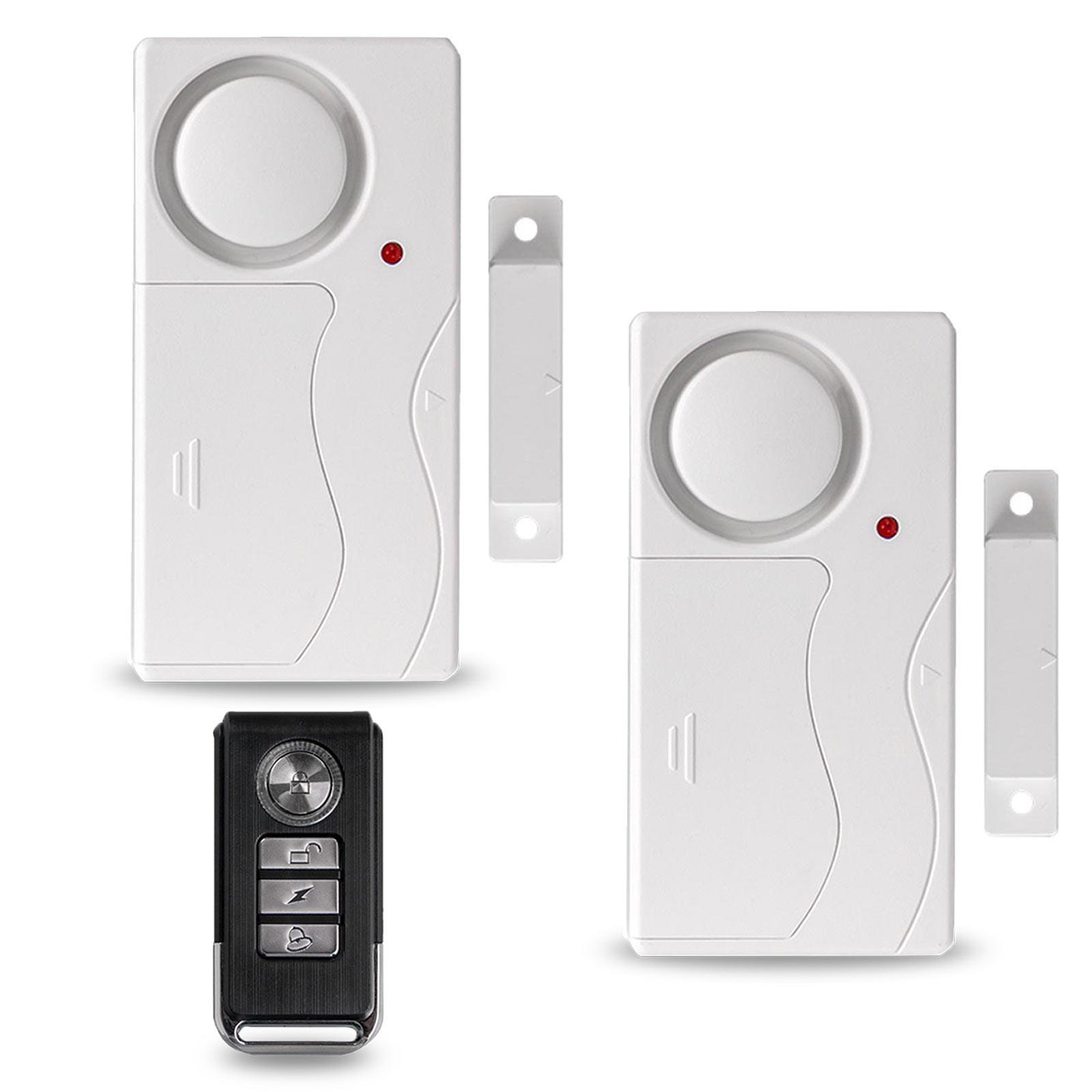 White Simple Department Security Window 2 Alarm Sensitive Trigger Strong Signal