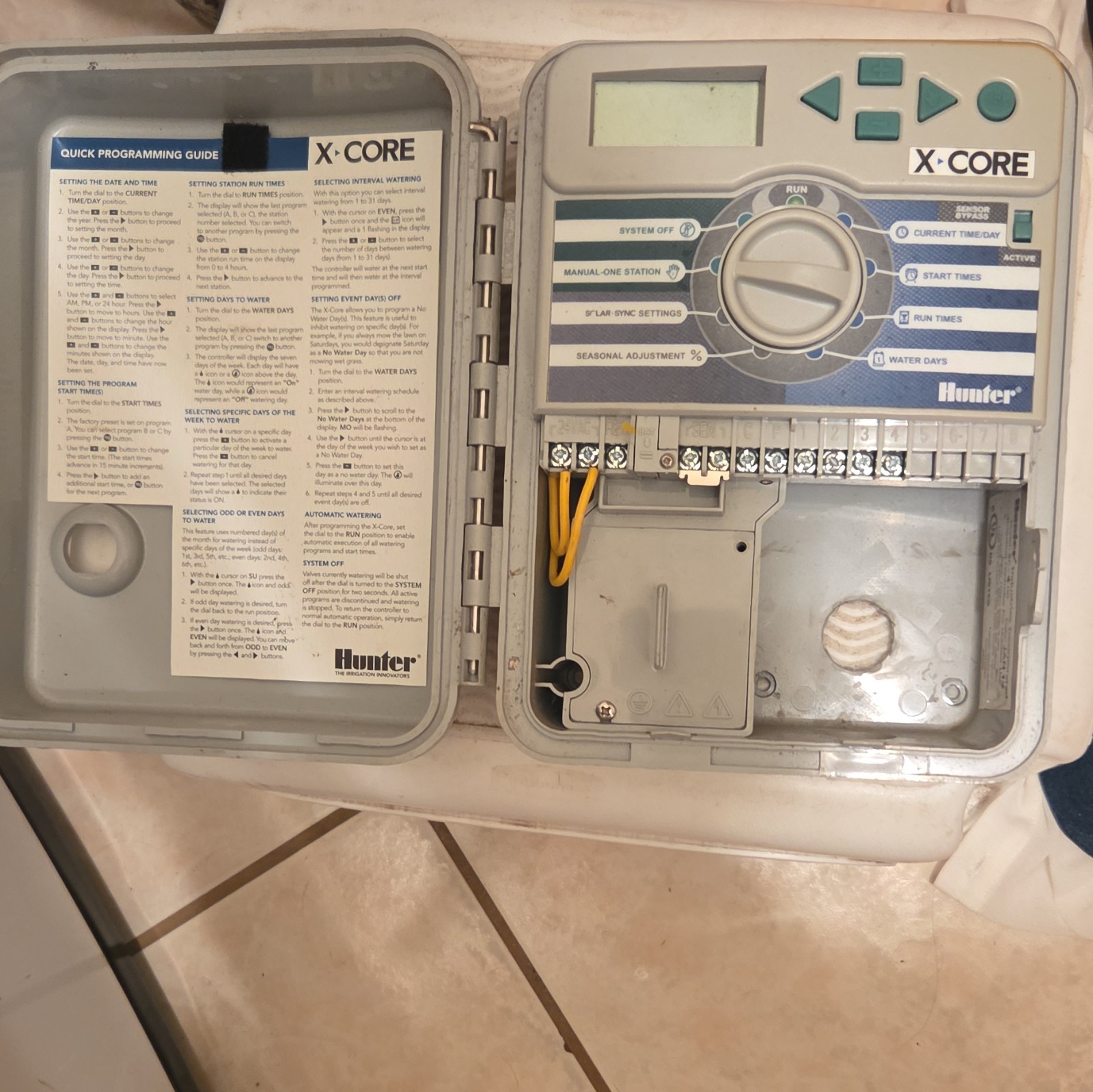 Hunter X-Core Gray Digital Irrigation Controller Timer w/ Seasonal Adjustment