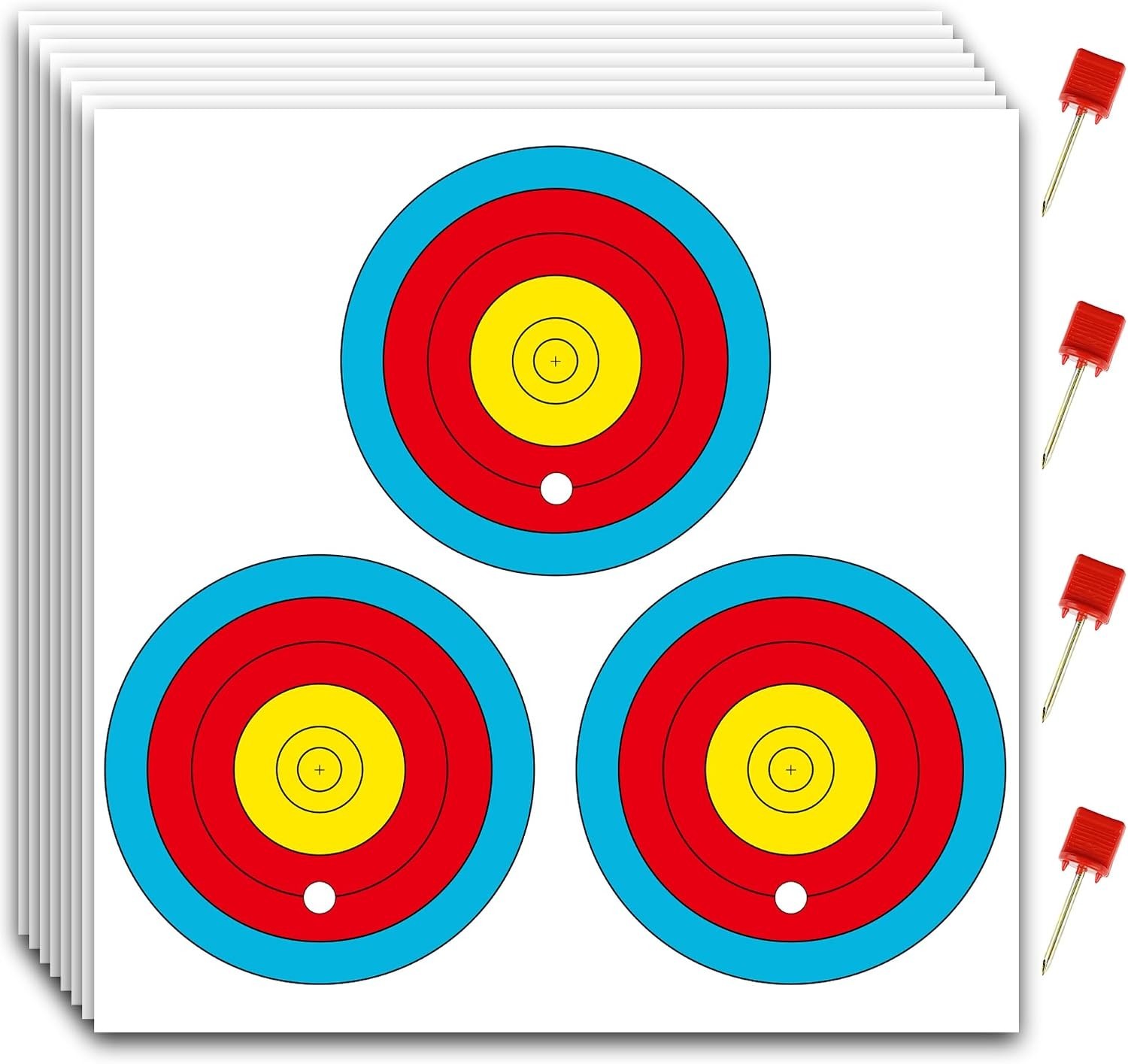 Archery Targets Paper 3 Spot, New Las Version 30pcs/50pcs, Archery Target Pin...