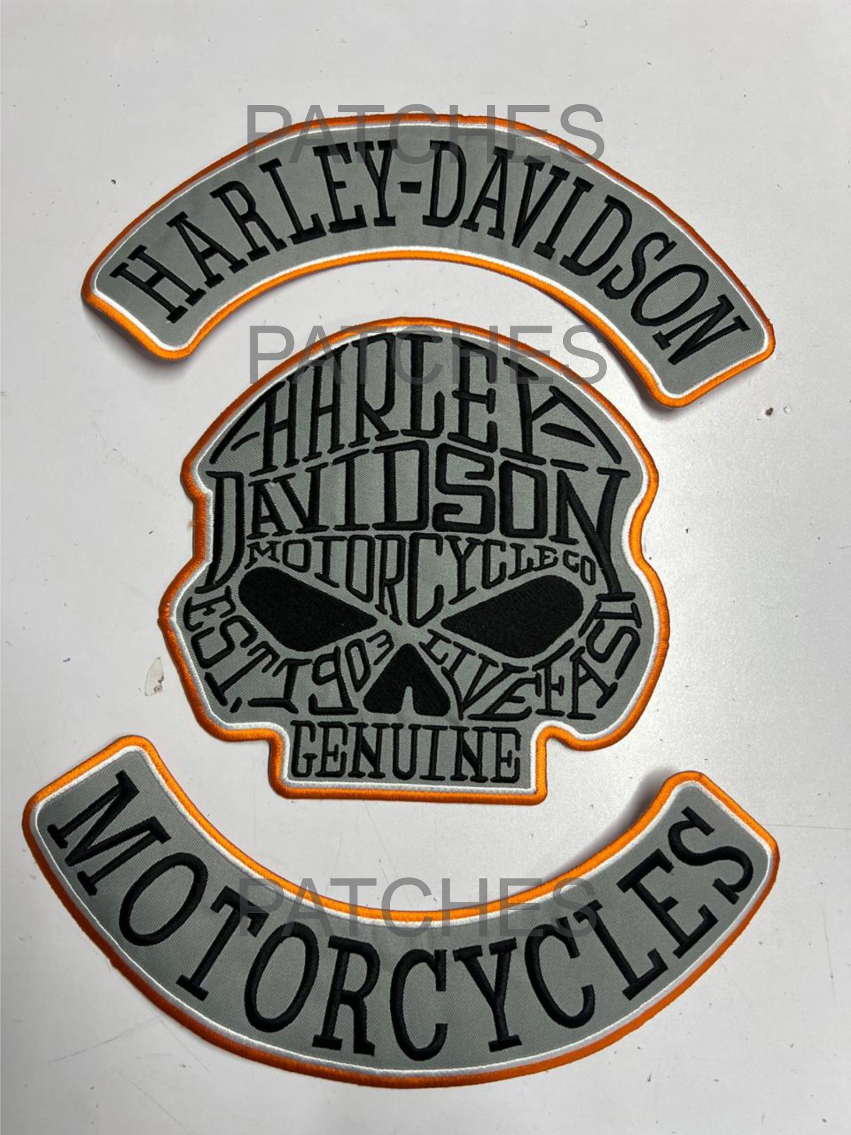 HARLEY ROCKERS WILLIE G. Skull Motorcycle Jacket Vest Back Patch Iron/Sew On
