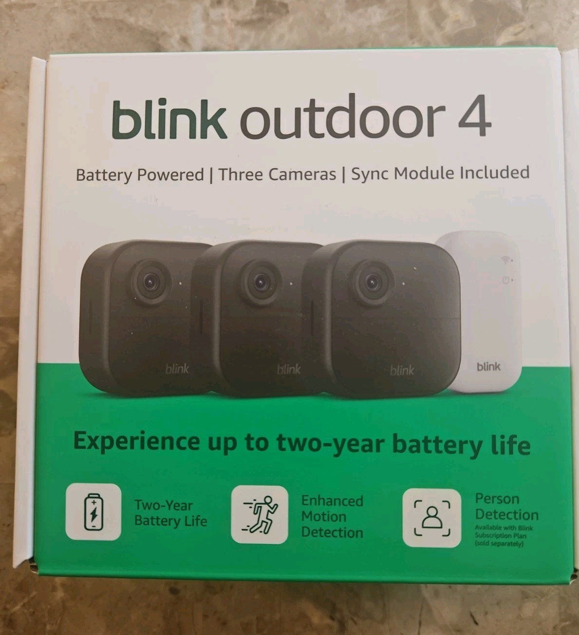 Blink Outdoor 4 2K+ (newest model) Wireless 3 Camera Smart Security System Black