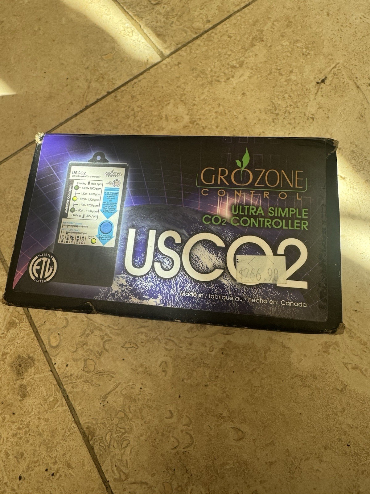 Grozone Controls USCO2 0-2000 PPM Single Zone Ultra Simple CO2 Controller