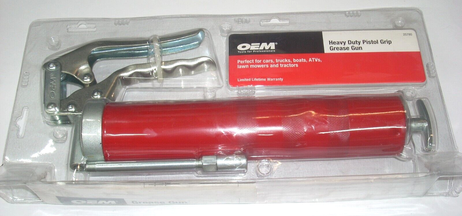 OEM 25780 Heavy Duty Pistol Grip Grease Gun for Car Truck Boat ATV Lawn Mower