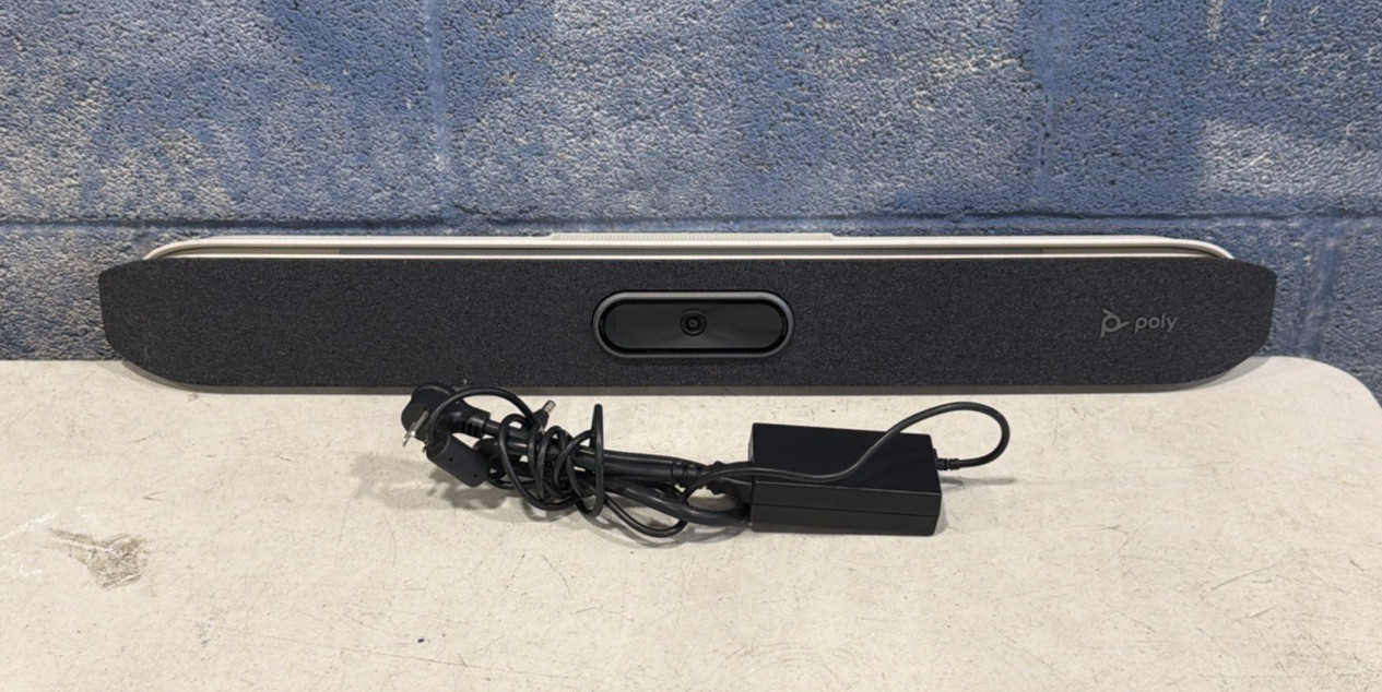 Poly Studio X50 All-in-One Video Bar 4K Conferencing System with Power Adapter