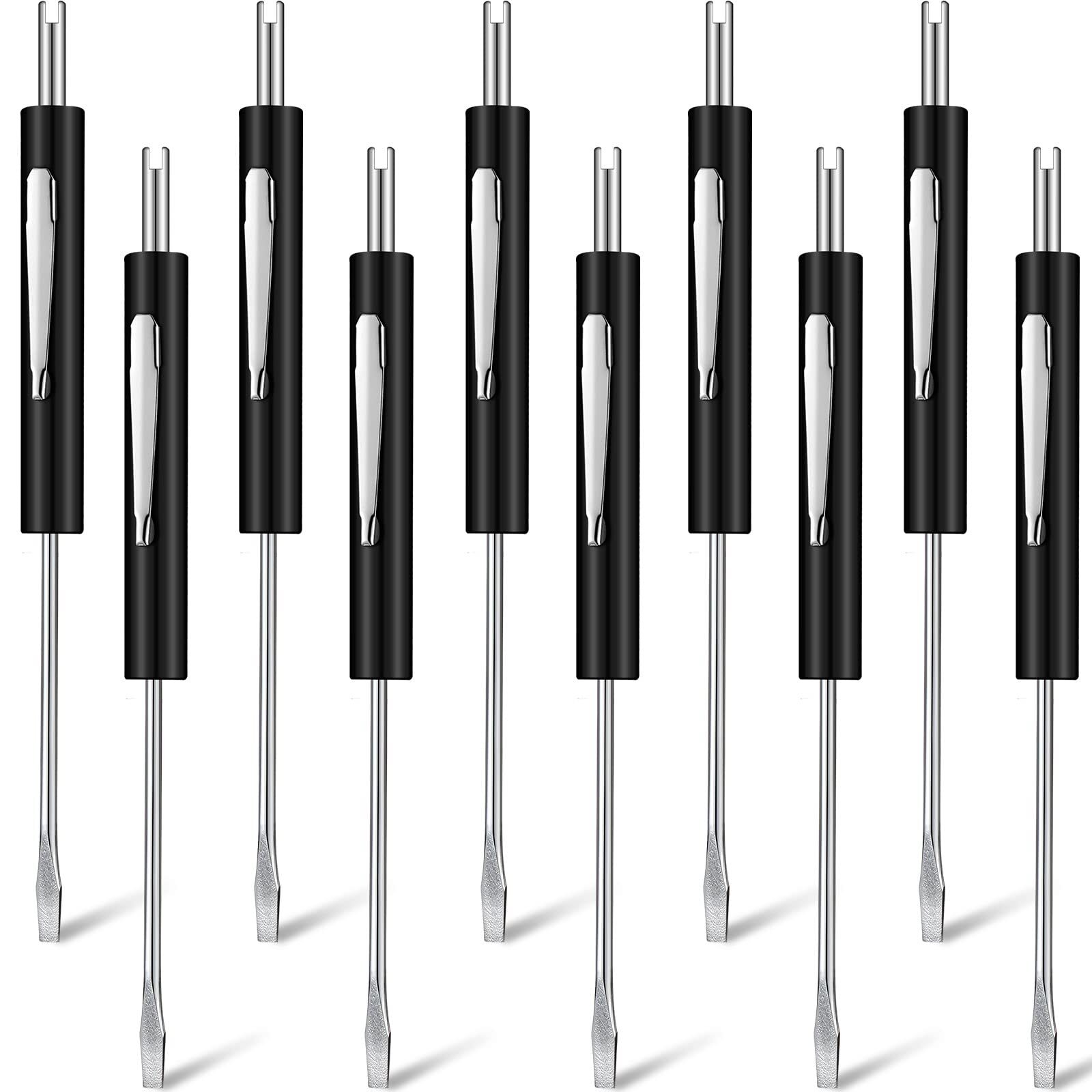 10 Pieces Pocket Screwdriver With Schrader Removal Tools Mini Screwdriver Set S