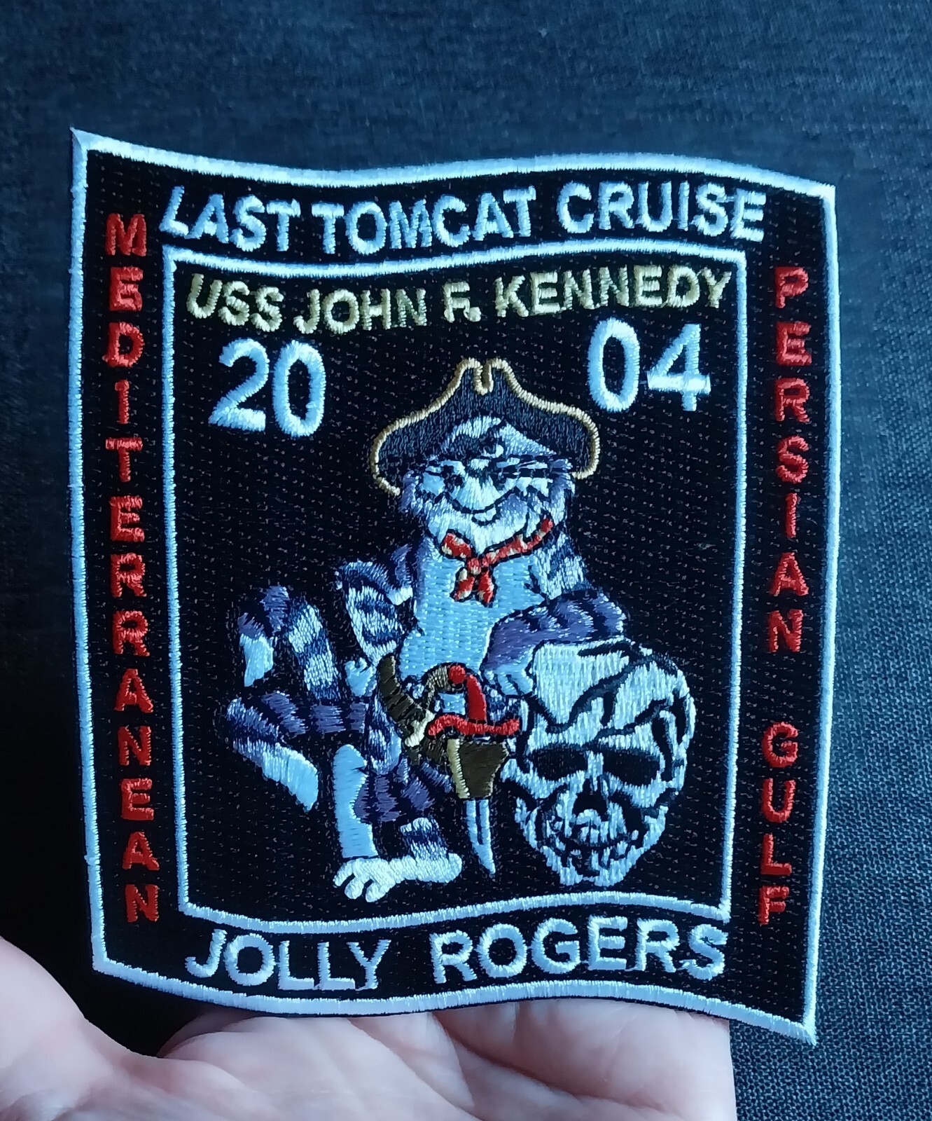 USS John F Kennedy VF-84 JOLLY ROGERS Navy Military PATCH ~ Last Tomcat Cruise