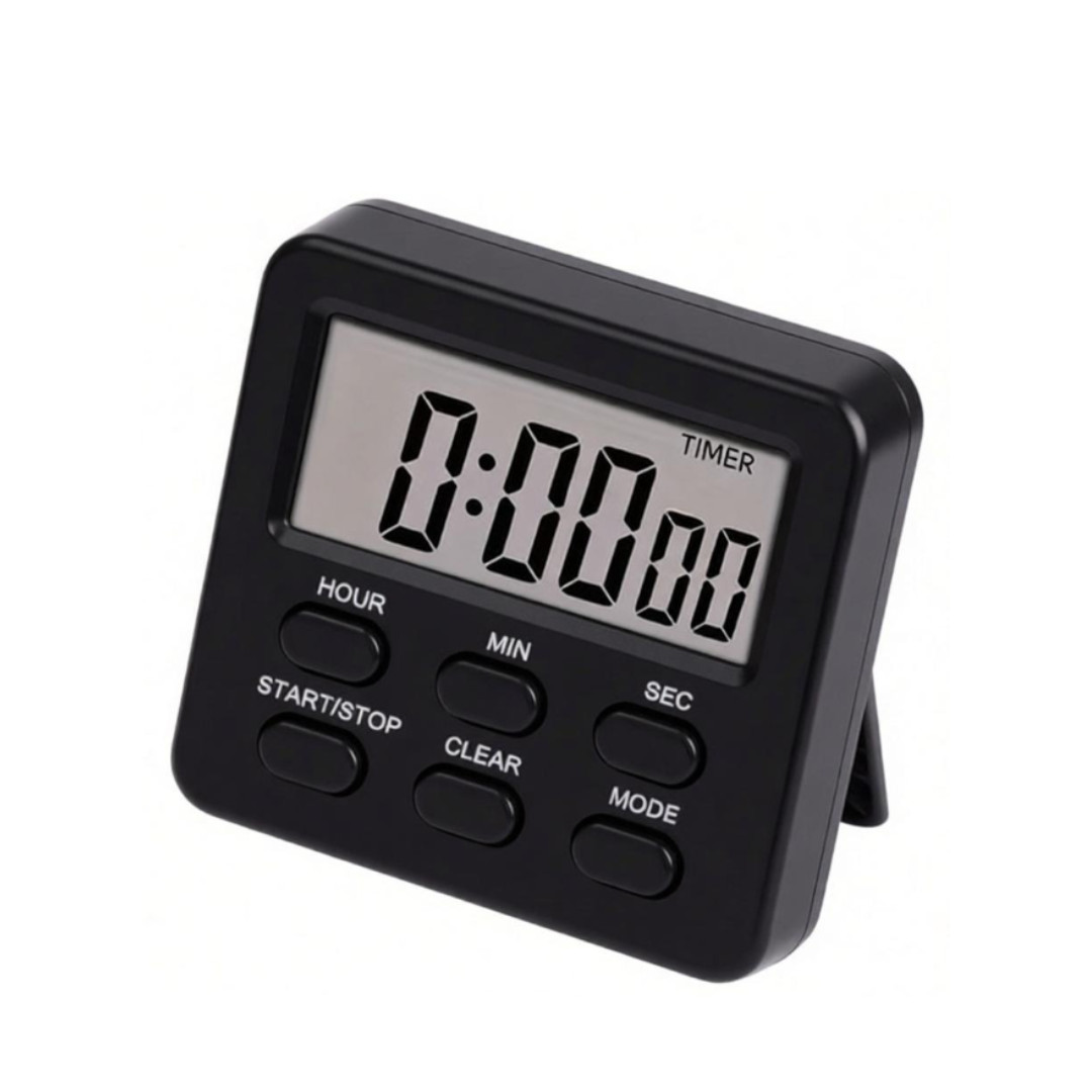 Digital Timer Stopwatch LCD Display Portable Alarm Clock Kitchen Timer Home Use