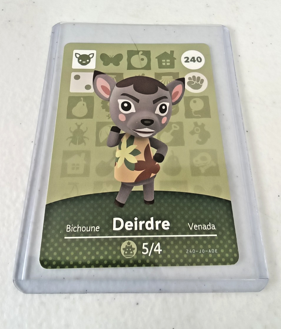 Deirdre # 240 Animal Crossing Amiibo Card AUTHENTIC Series 3 NEW NEVER SCANNED!