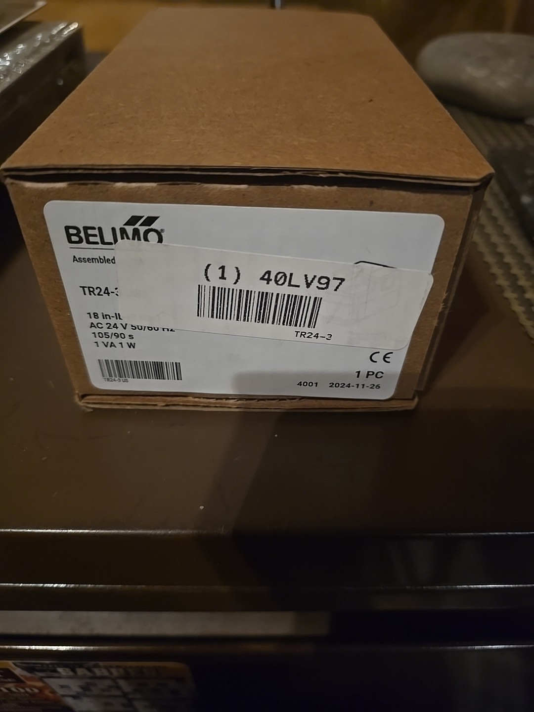 BELIMO TR24-3 Elect Ball Valve Actuator, 24V AC/DC 40LV97