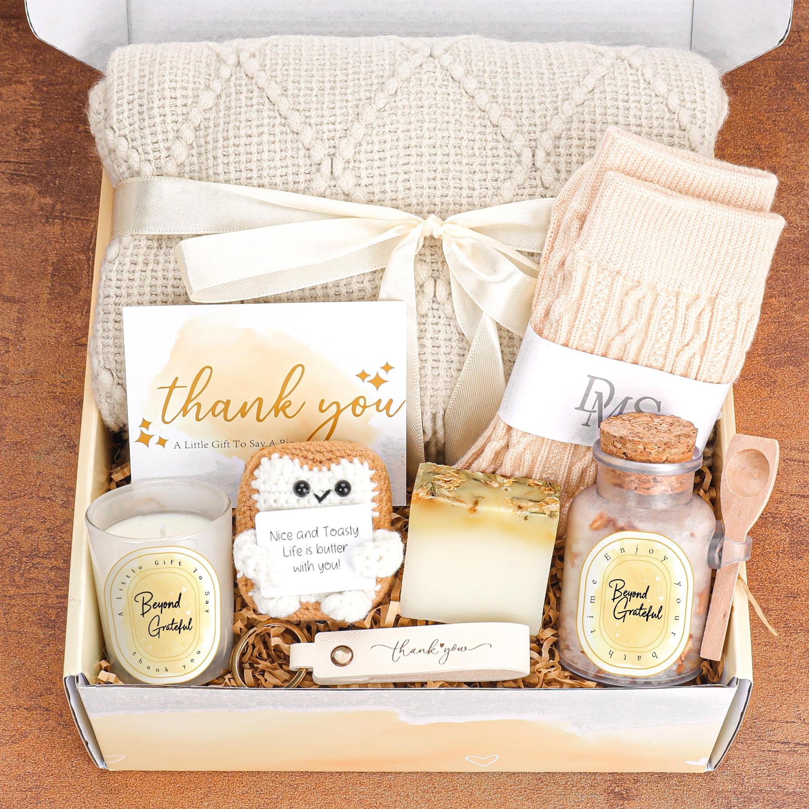 Thank You Gifts for Women – 8Pcs Appreciation Gift Baskets for Coworkers, Tea...