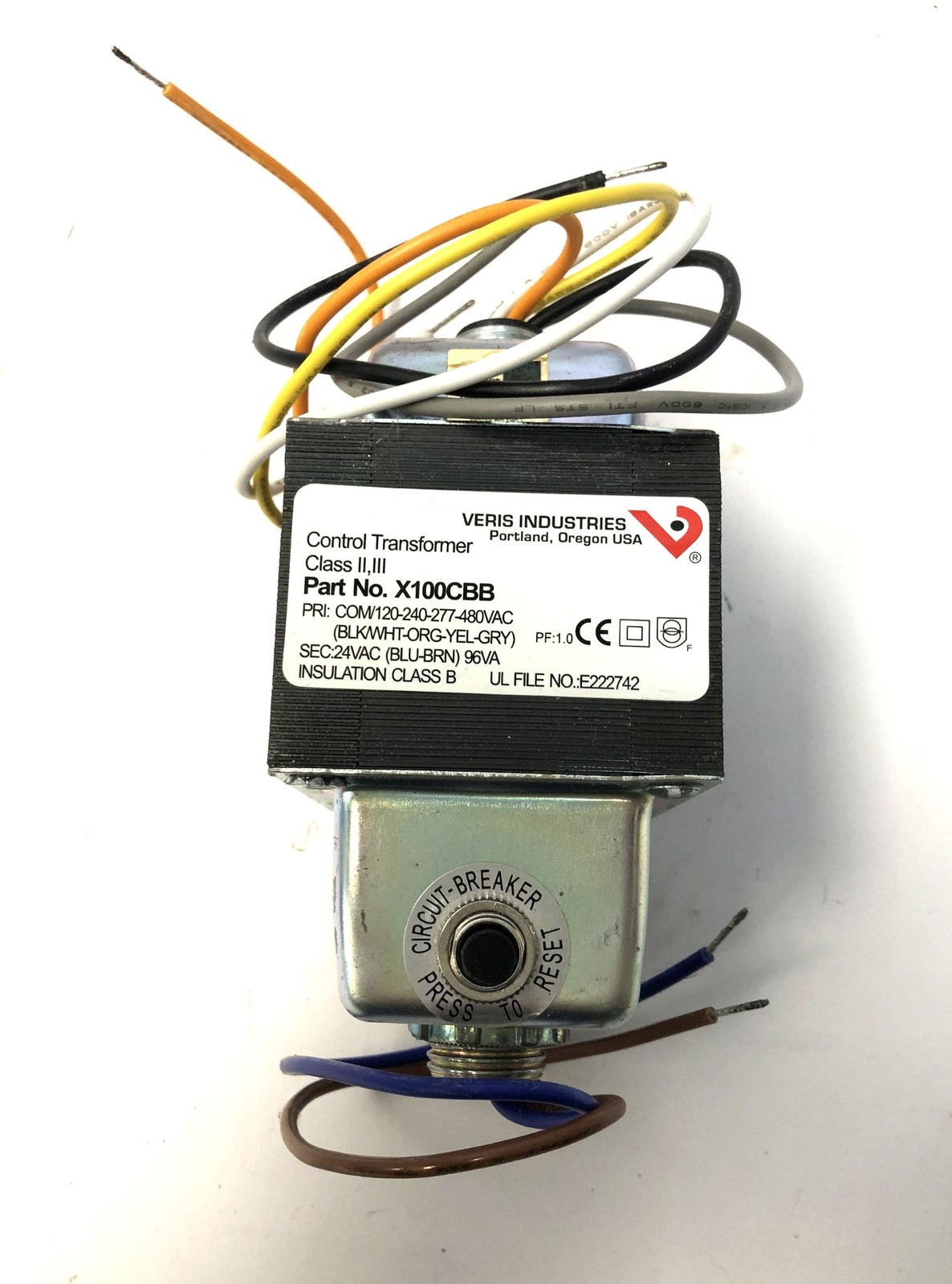 Veris X100CBB Control Transformer – Good Condition