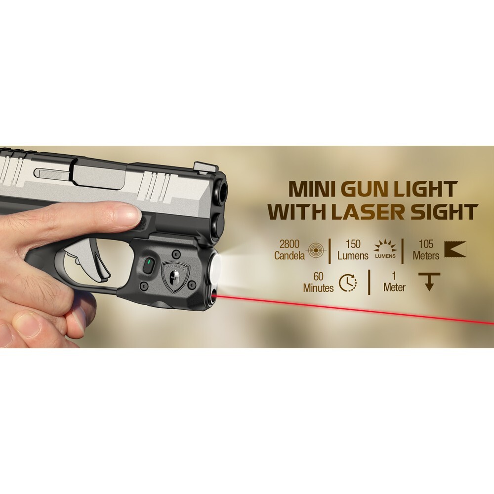 TSG Red Laser Sight-Weapon Light-Holster Combo Fits: Springfield Hellcat
