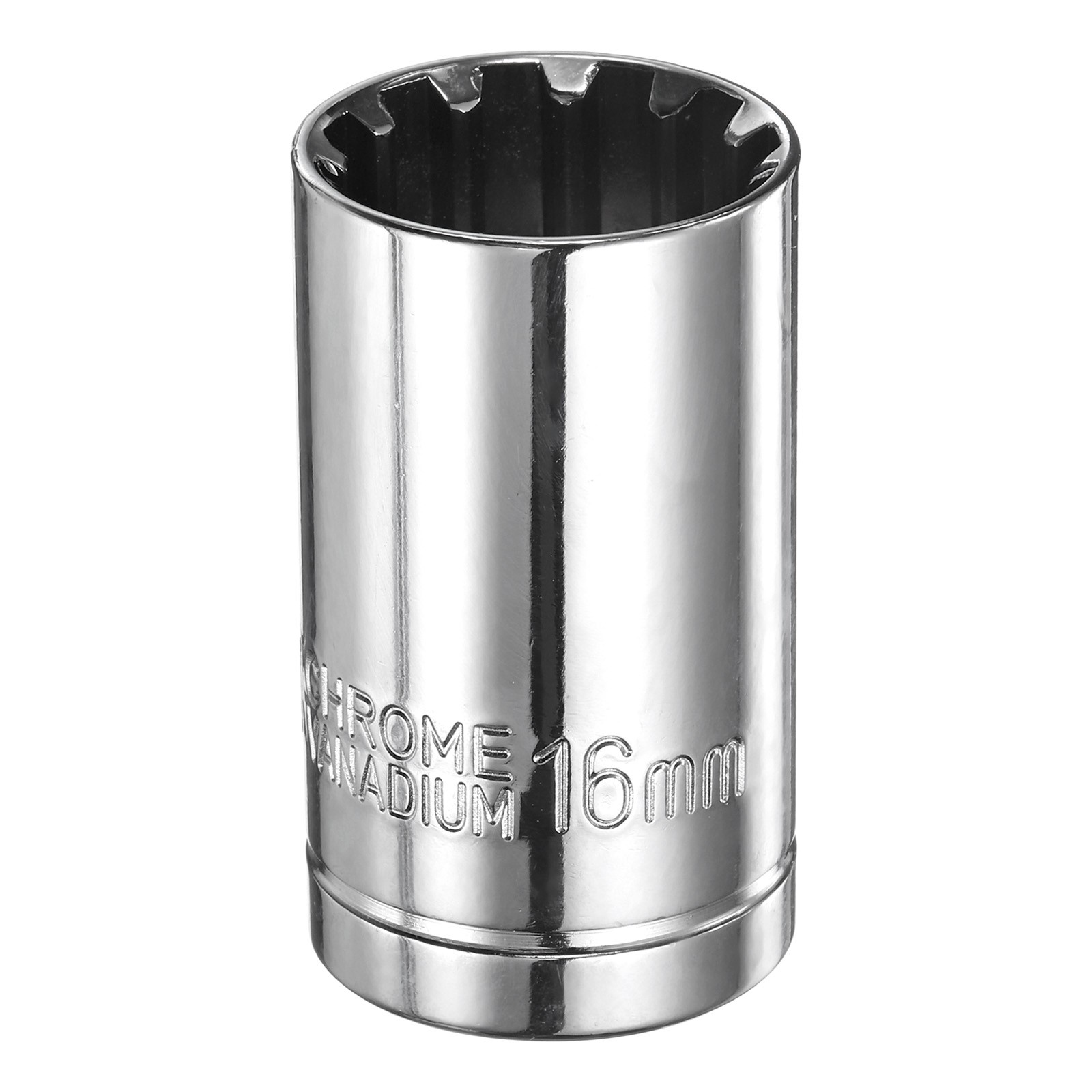 12 Point Socket 1/2" Drive by 16mm Metric CR-V Steel Shallow Sockets