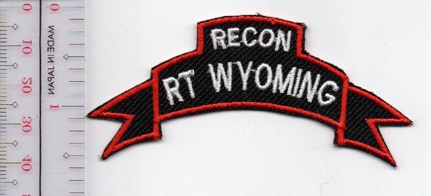 US Army  Recon RT Wyoming Patch NO TARIFF