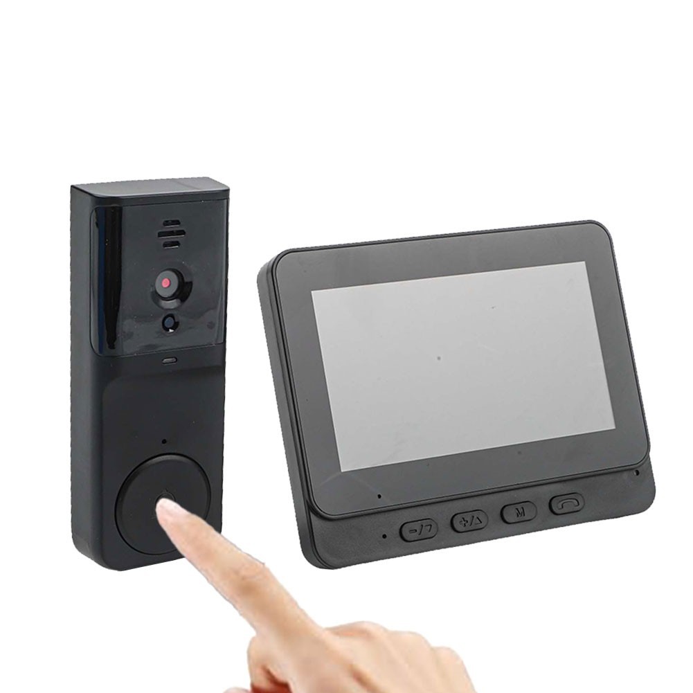 Wireless Video Doorbell with Screen No WiFi Needed Two Way