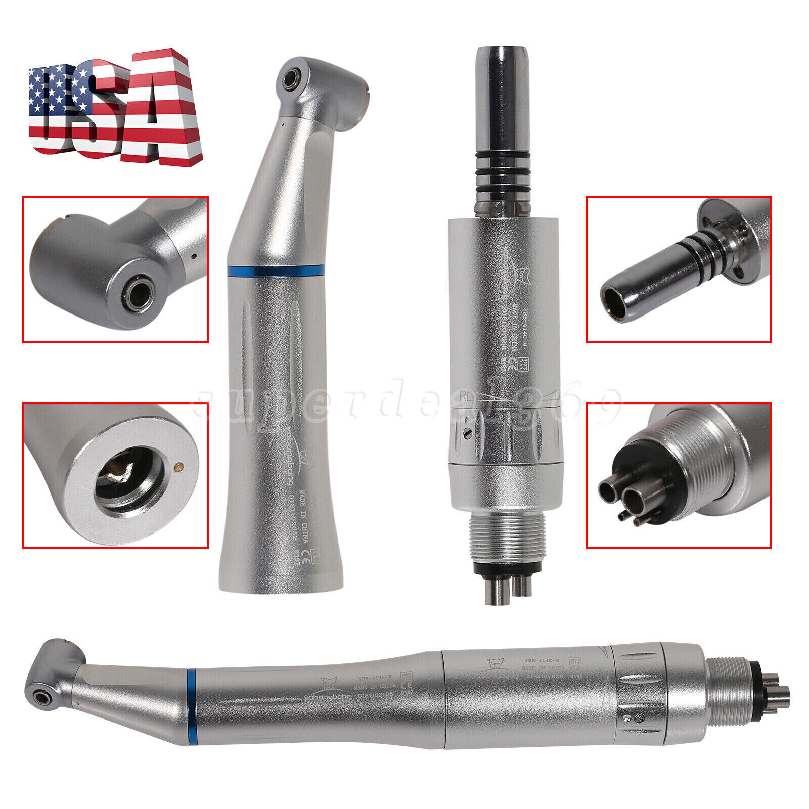NSK Style Dental Slow Speed Handpiece E-Type Inner Water Spray 4-Hole TP