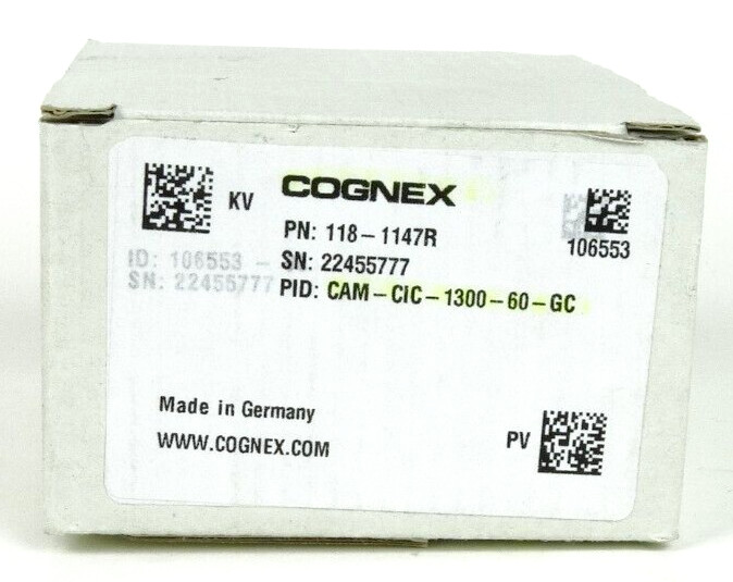 New Cognex CAM-CIC-1300-60-GC Area-Scan Camera 118-1147R - 60 Day Warranty