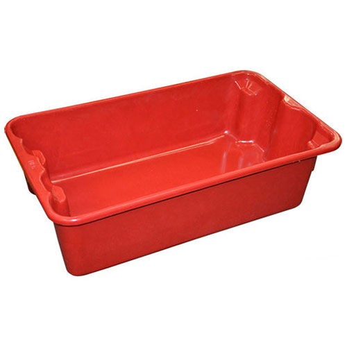 Molded Fiberglass Nest and Stack Tote 780208-5280 - 17-7/8" x10"-5/8" x 5" Red