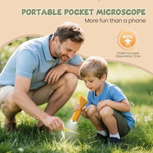 1000X Portable Handheld Digital Microscope for Kids with HD2.0 IPS Screen |...