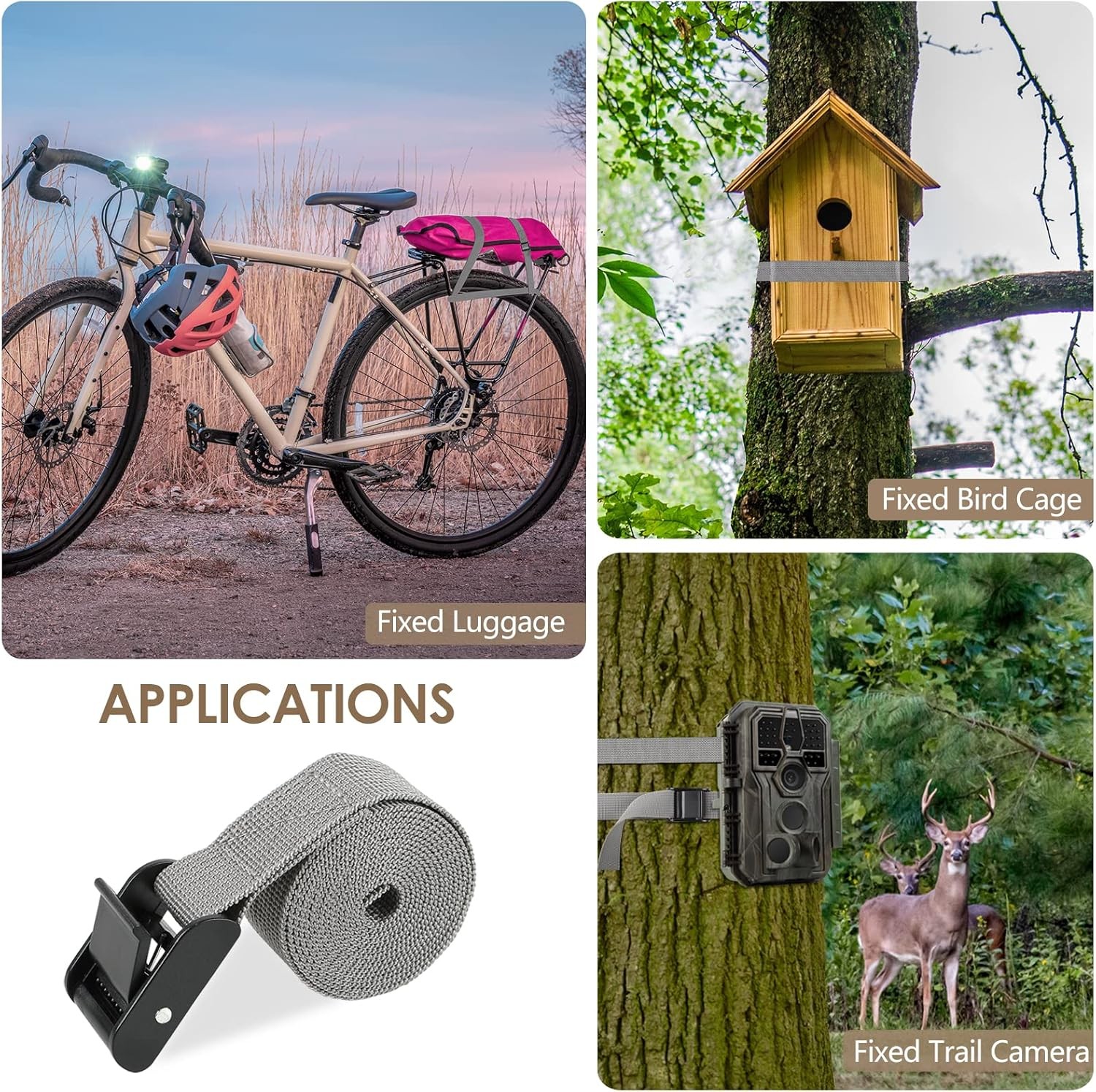 5 Pack Trail & Game Camera Mounting Straps Portable UV Resistant and...